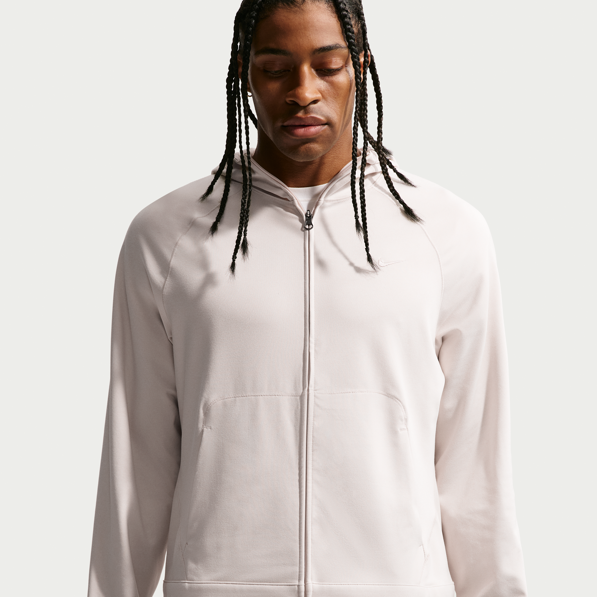 Nike Men's Primary NanoKnit Dri-FIT UV Protection Full-Zip Performance Hoodie in Brown | II1308-104