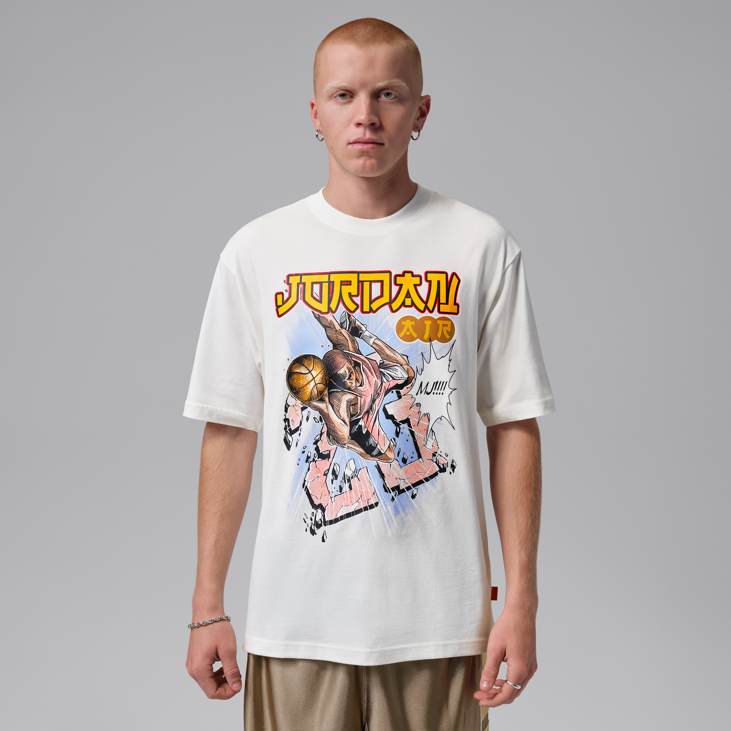 Jordan Mens Anime 85 Short Sleeve Crew - - White Size 3XL