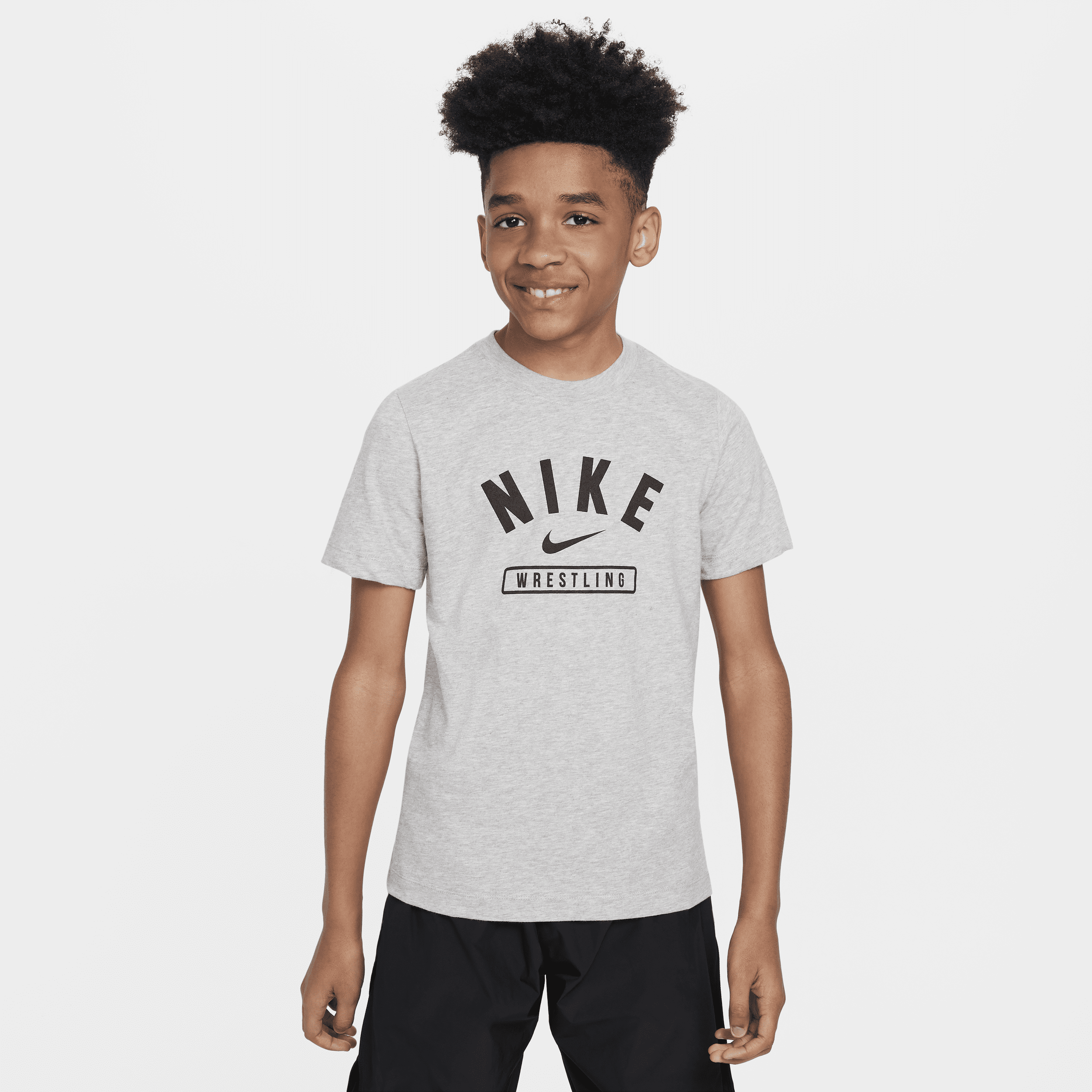 Nike Big Kids' Wrestling T-shirt In Grey