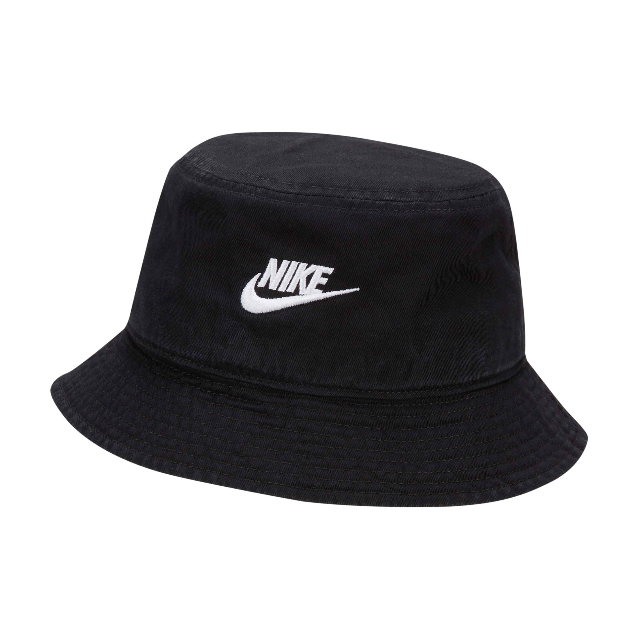Nike Unisex Apex Futura Washed Bucket Hat in Black, Size: Small | FB5381-010