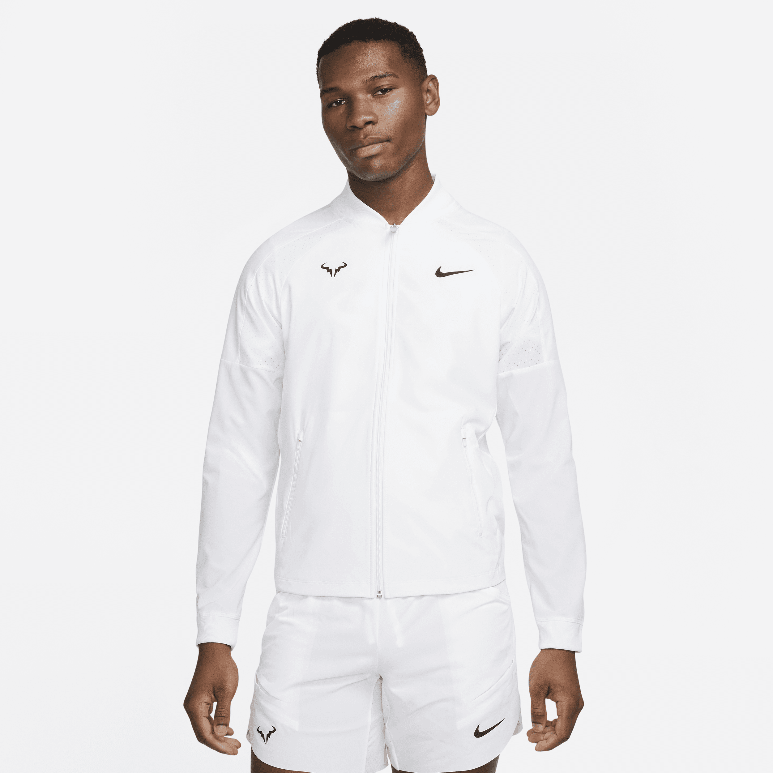 Shop Nike Men's Dri-fit Rafa Tennis Jacket In White