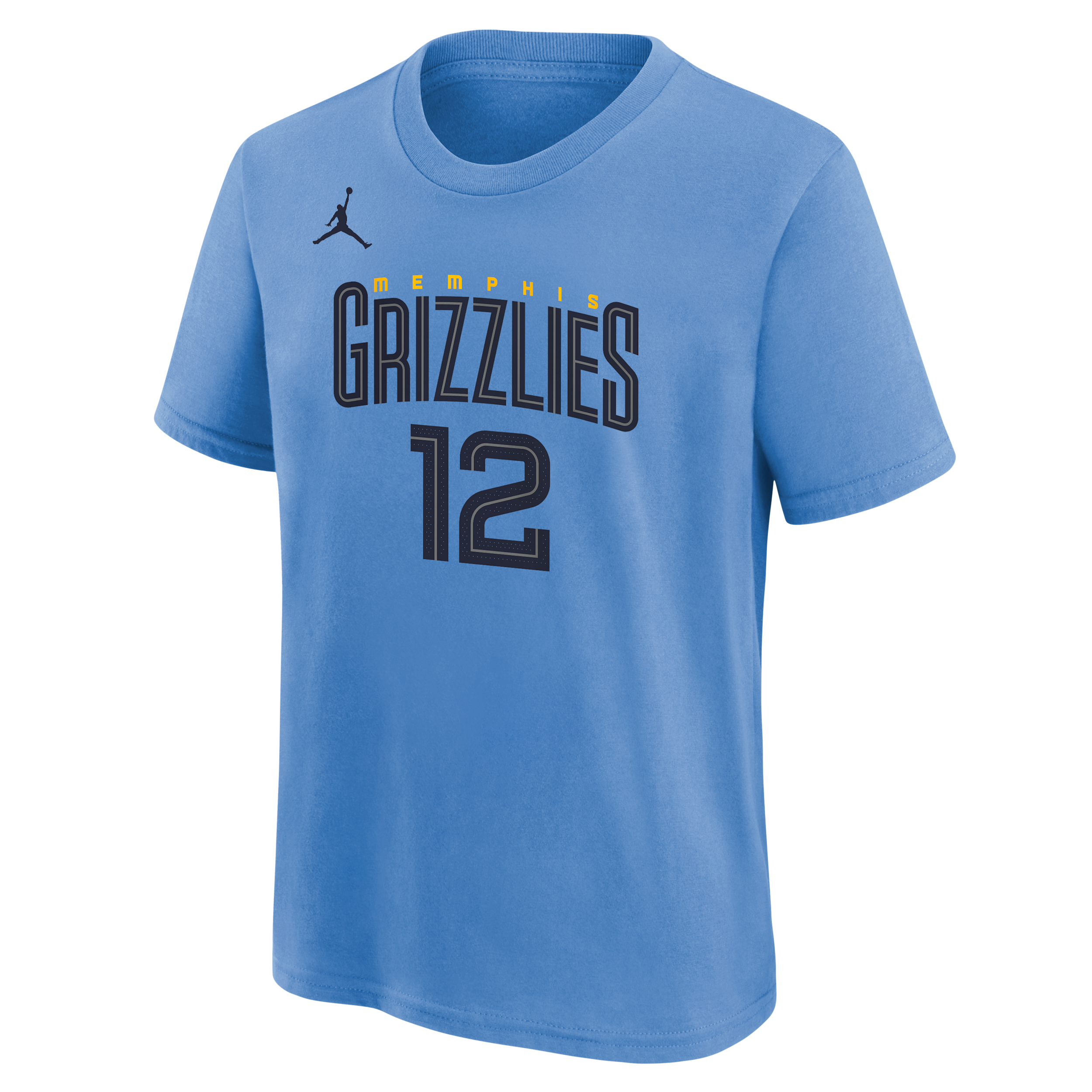Big Boys Jordan Ja Morant Light Blue Memphis Grizzlies Statement Edition Name and Number Player T-shirt - Light Blue
