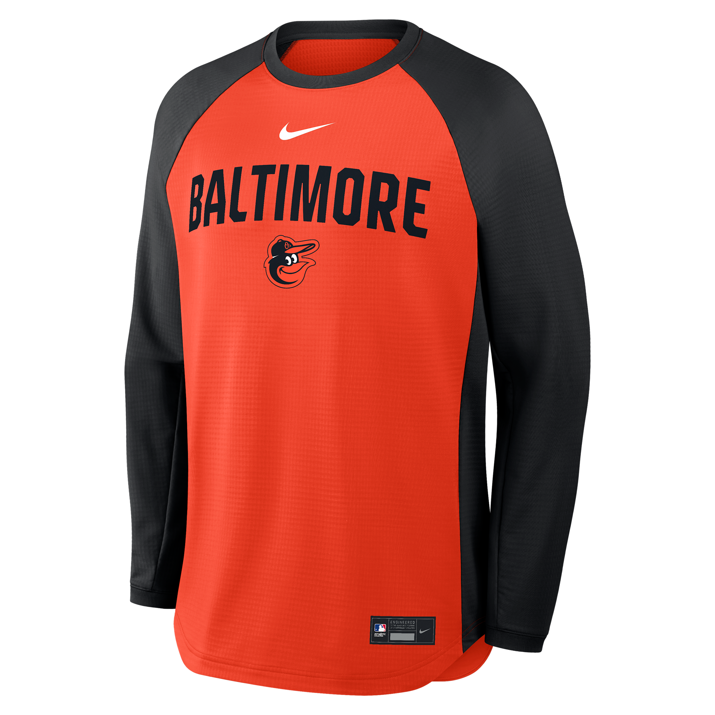Baltimore Orioles Authentic Collection Nike Men's Dri-FIT Pullover Crew in Orange | 04H2035NOLE-7PG