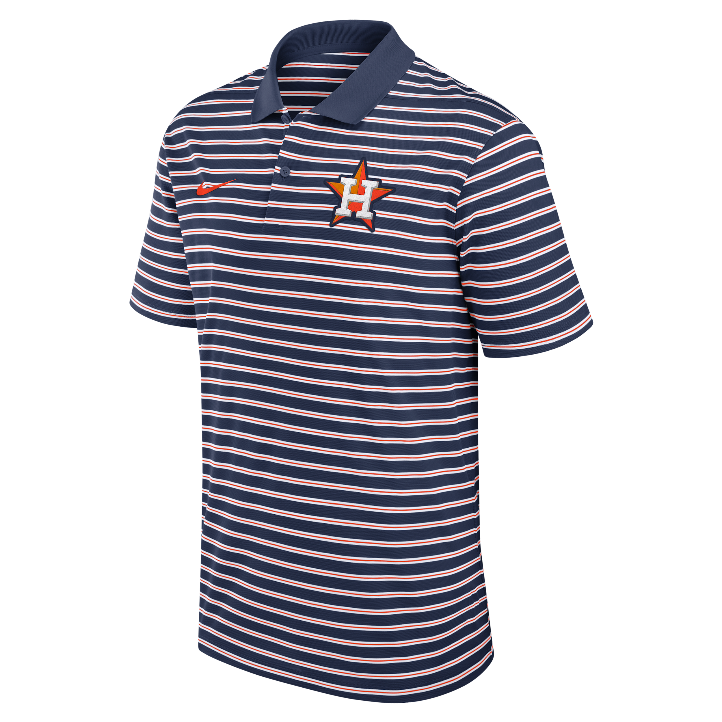 Houston Astros Striped Victory Nike Men's Dri-FIT MLB Polo in Blue | 02LX0IDMHUS-JDC
