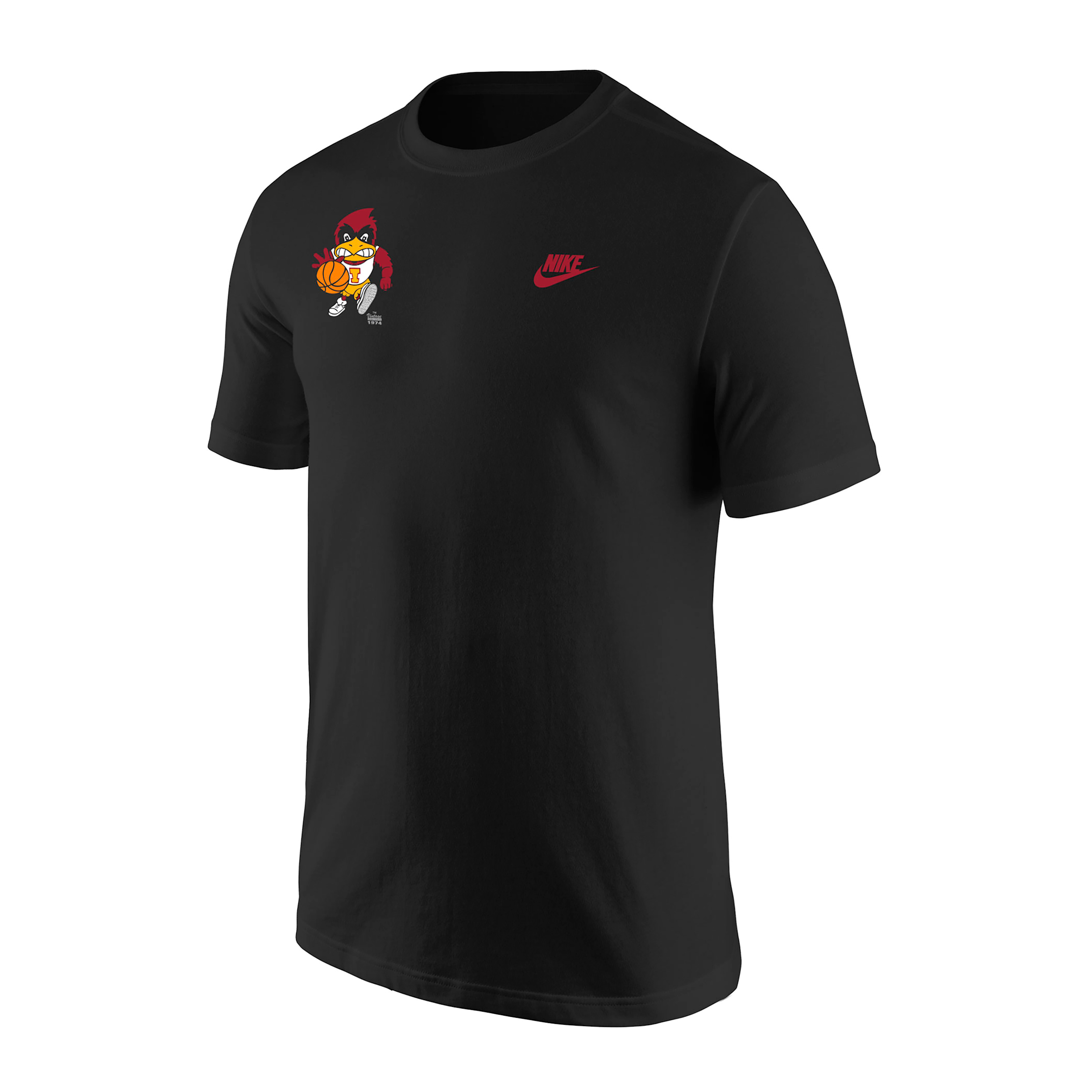 Iowa State Cyclones Nike Men's NCAA Cotton T-Shirt in Black | M11332P969IAST-BLK
