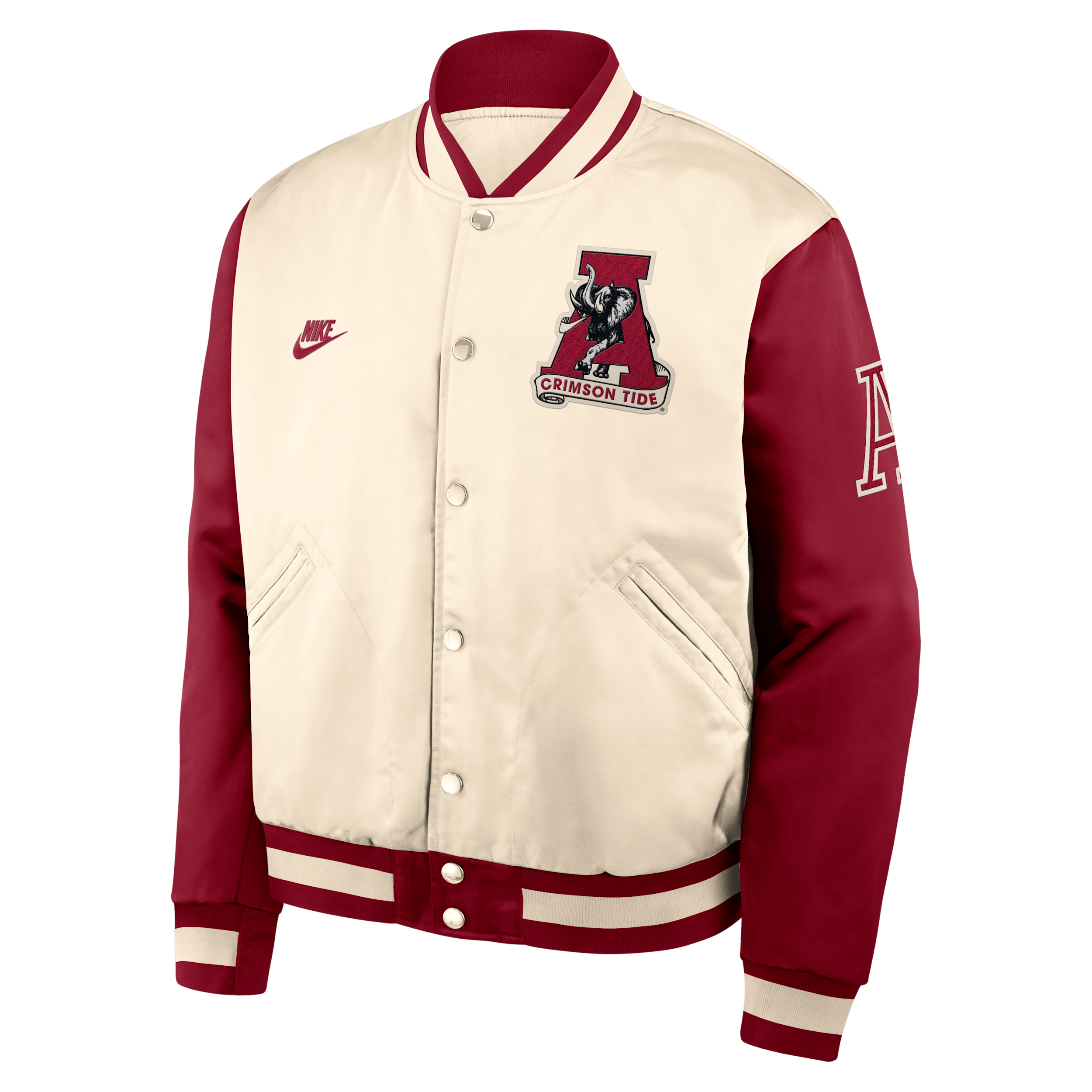 Nike Alabama Legacy Men's College Full-snap Bomber Jacket In Brown
