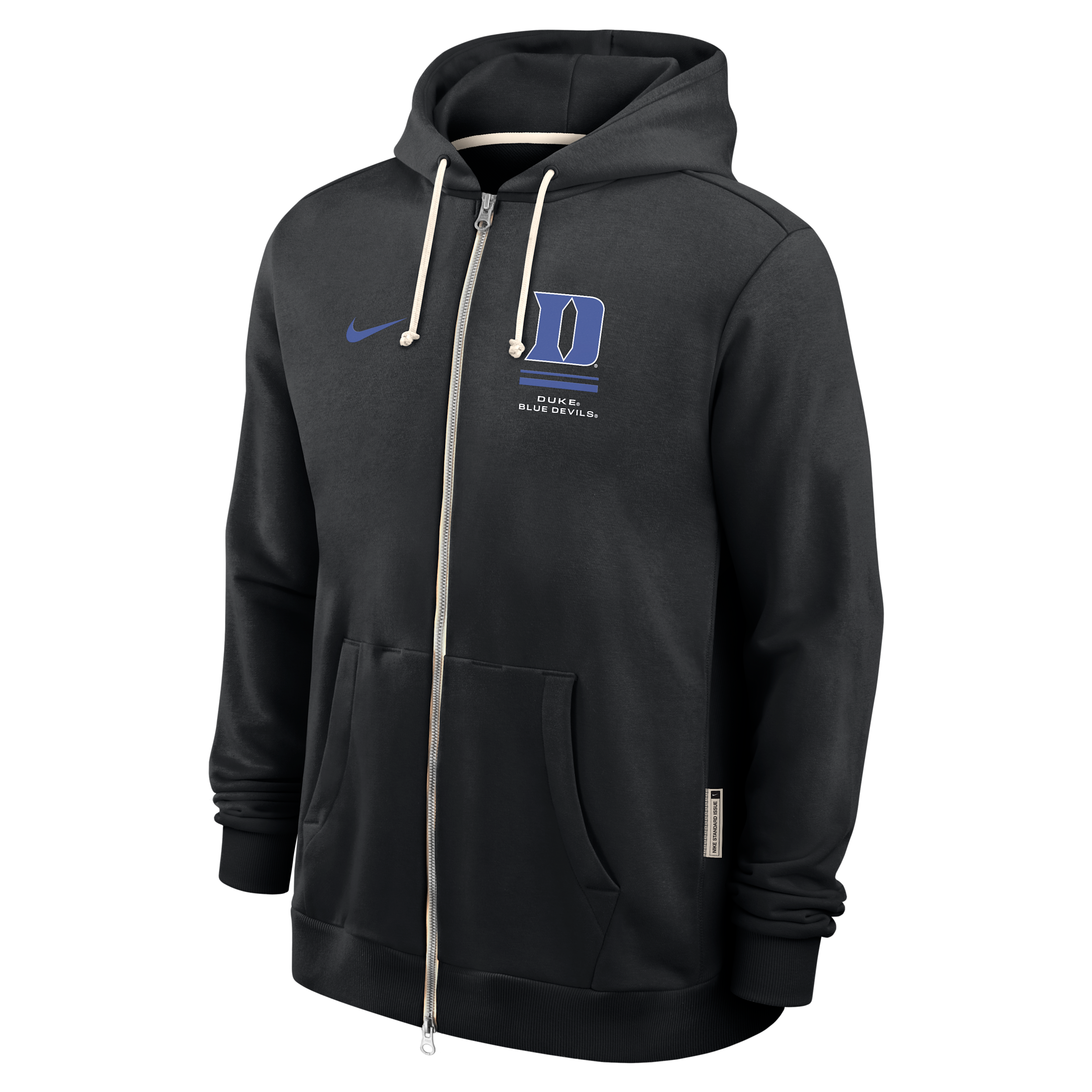Duke Sideline Standard Issue Nike Men's Dri-FIT College Full-Zip Hoodie in Black | 03AV00ADU-1FA