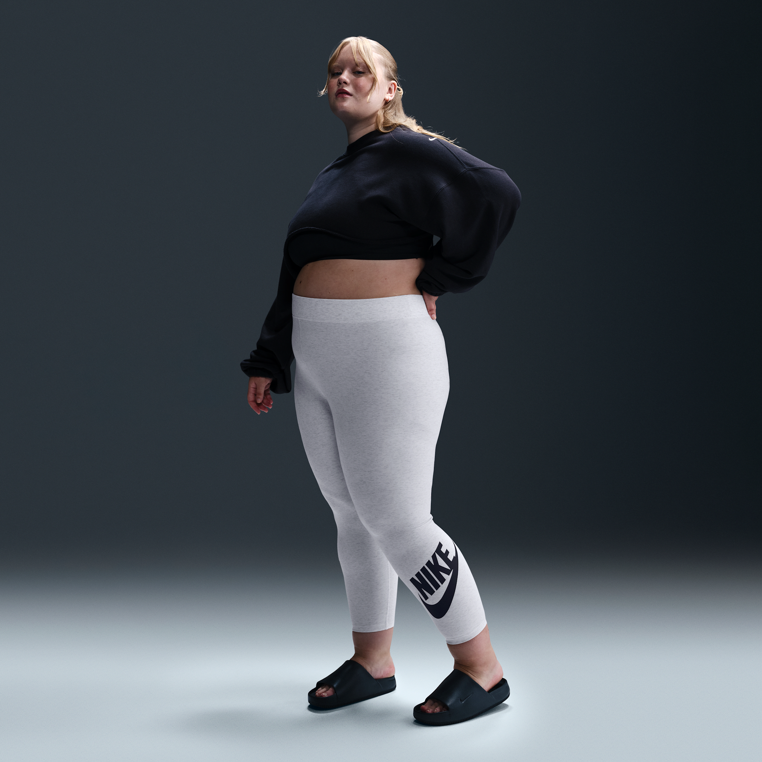 Nike Women's Sportswear Classics High-waisted Graphic Leggings (plus Size) In Brown