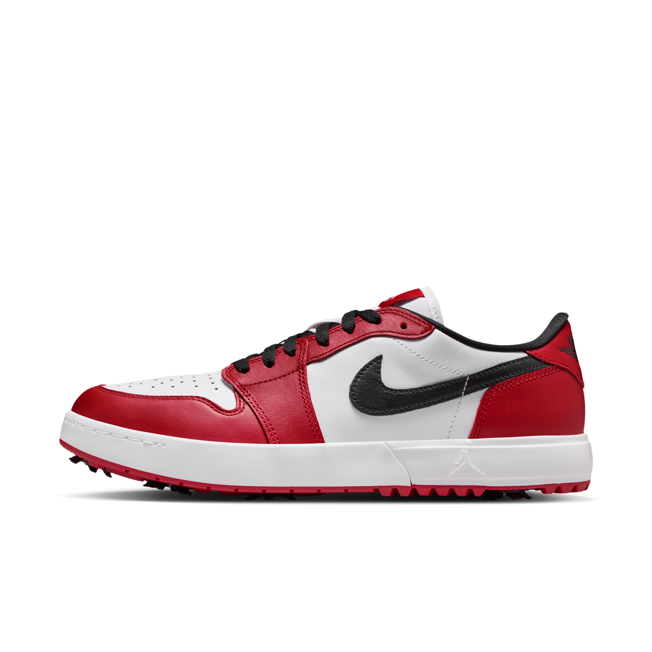 Men's Air Jordan 1 Low G Spiked Golf Shoes in Red | IQ3417-600