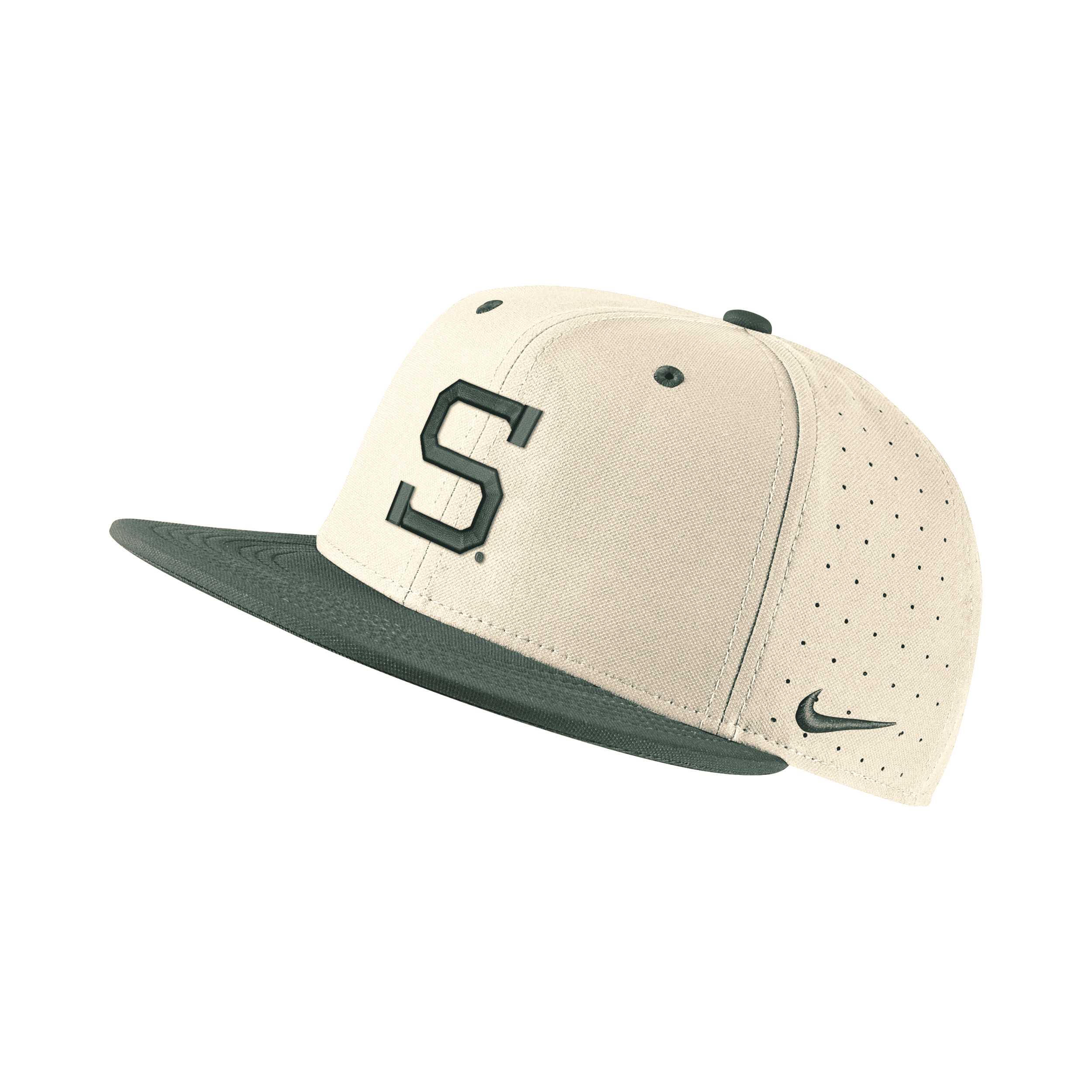 Nike Michigan State  Unisex College Fitted Baseball Hat In Grey