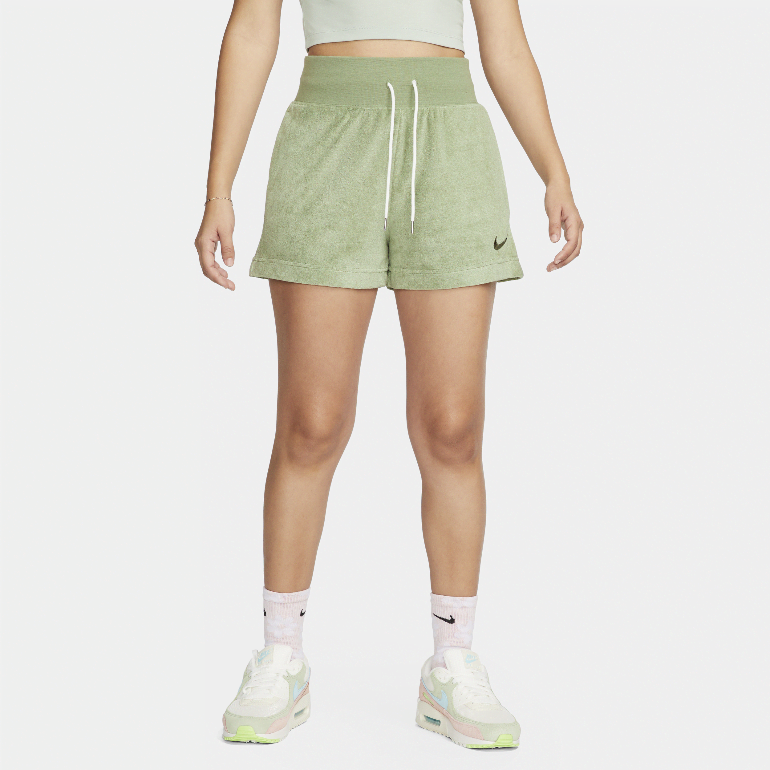 Shop Nike Women's  Sportswear Terry Shorts In Green