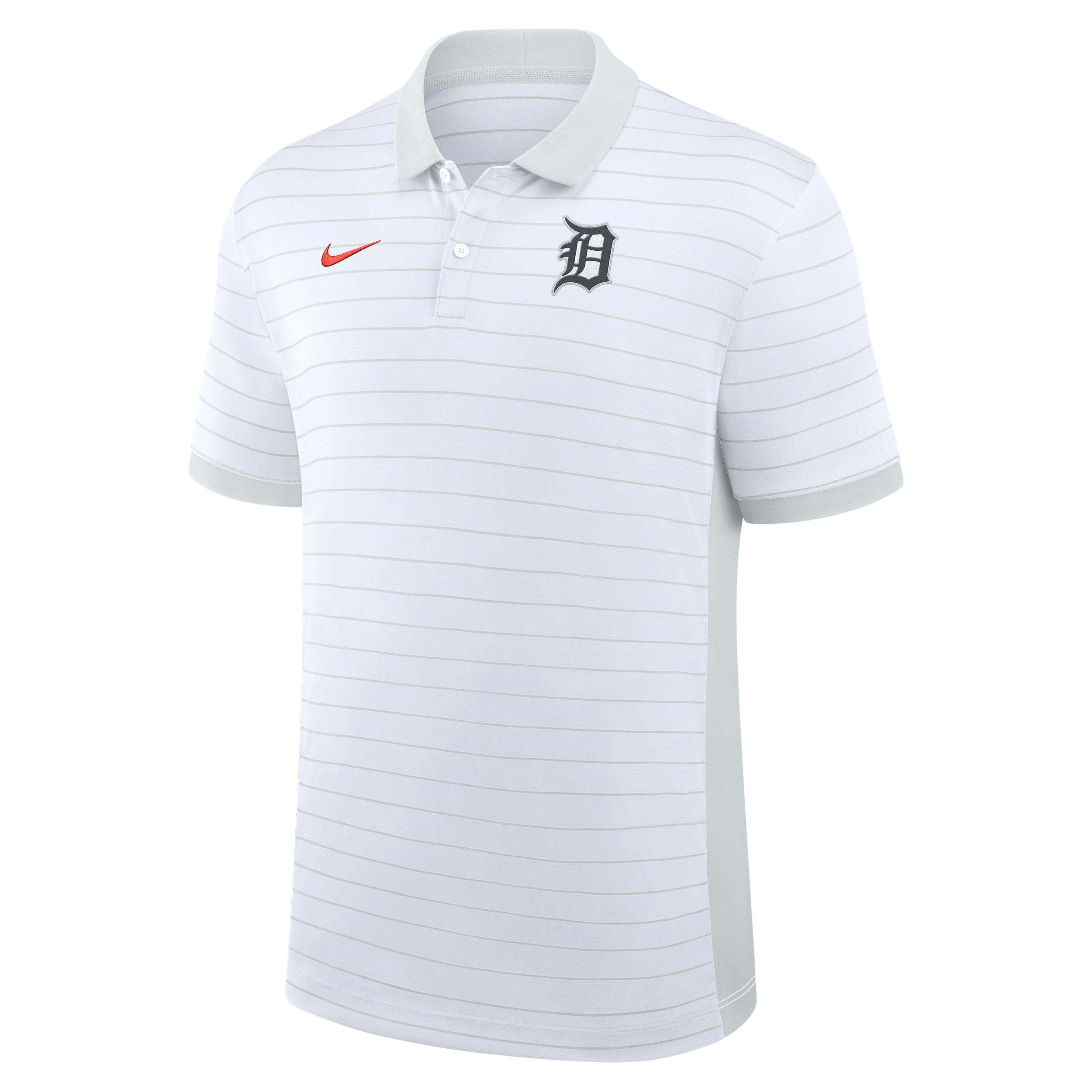 Detroit Tigers Authentic Collection Striped Victory Nike Men's Dri-FIT MLB Polo in White | 03BG0GJCDG-P81