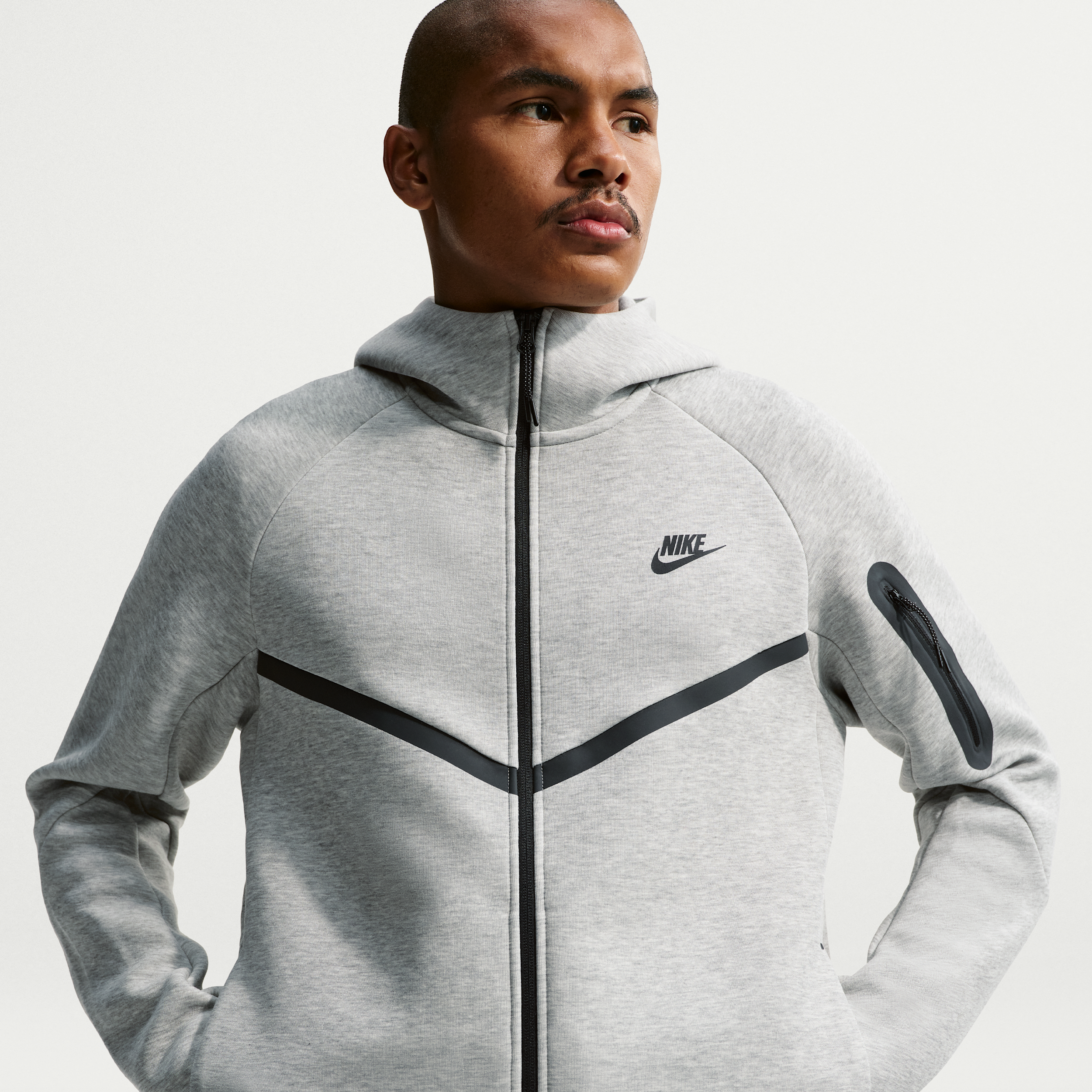 Nike Men's Tech Fleece Windrunner Full-Zip Jacket in Grey | HV0949-063