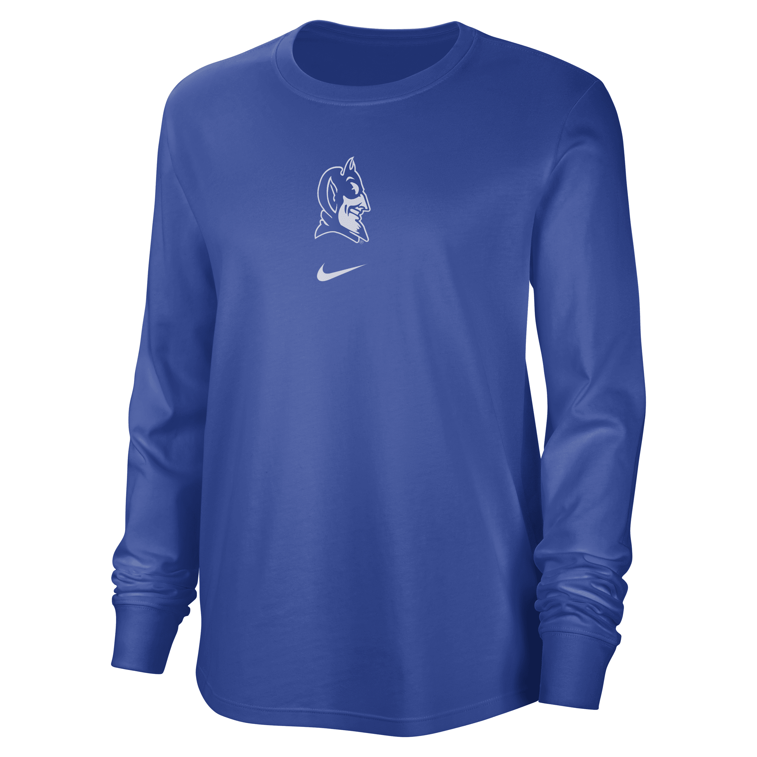 Shop Nike Duke  Women's College Crew-neck Long-sleeve T-shirt In Blue