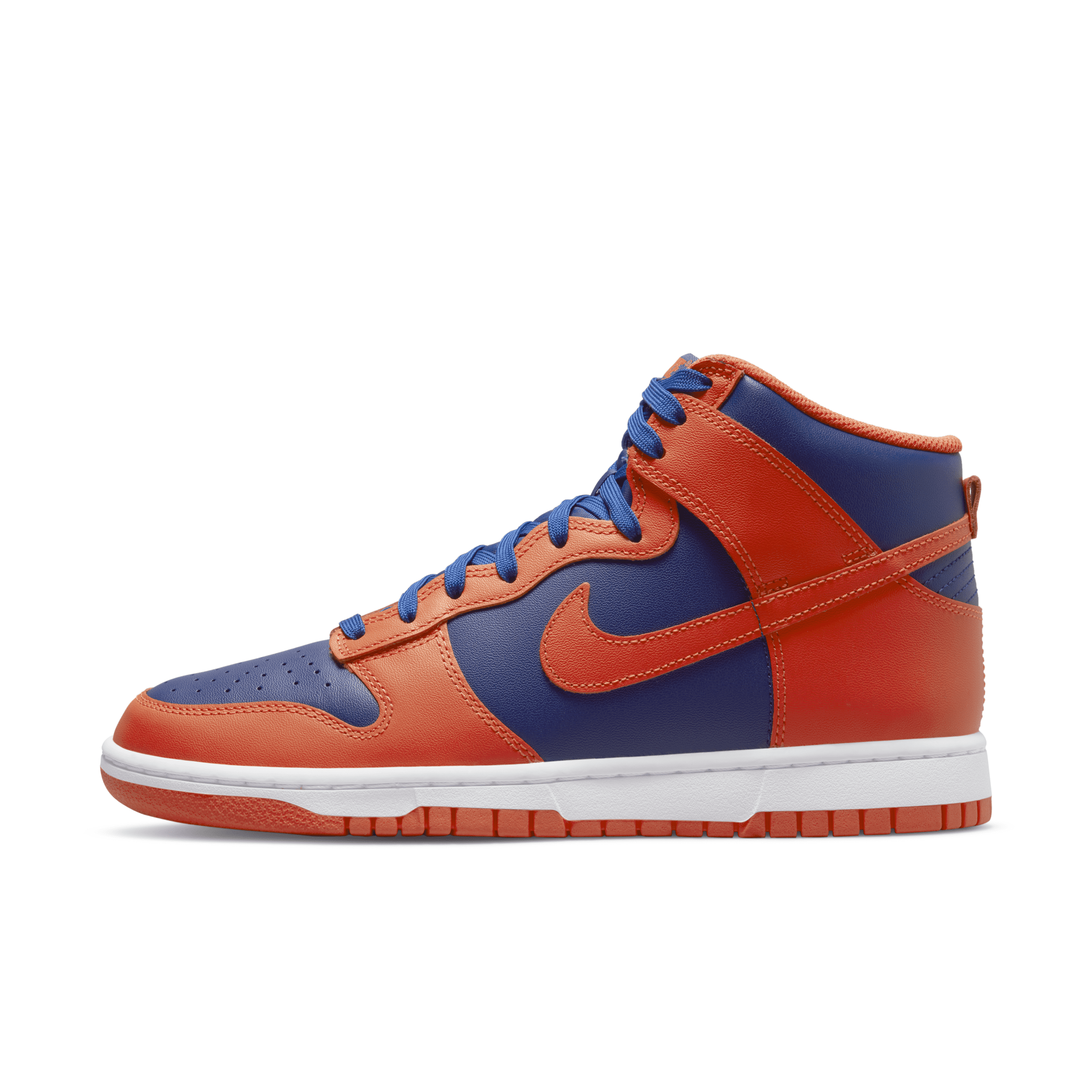 Nike Dunk Hi Retro Sneakers In Orange/deep Royal Blue In Orange