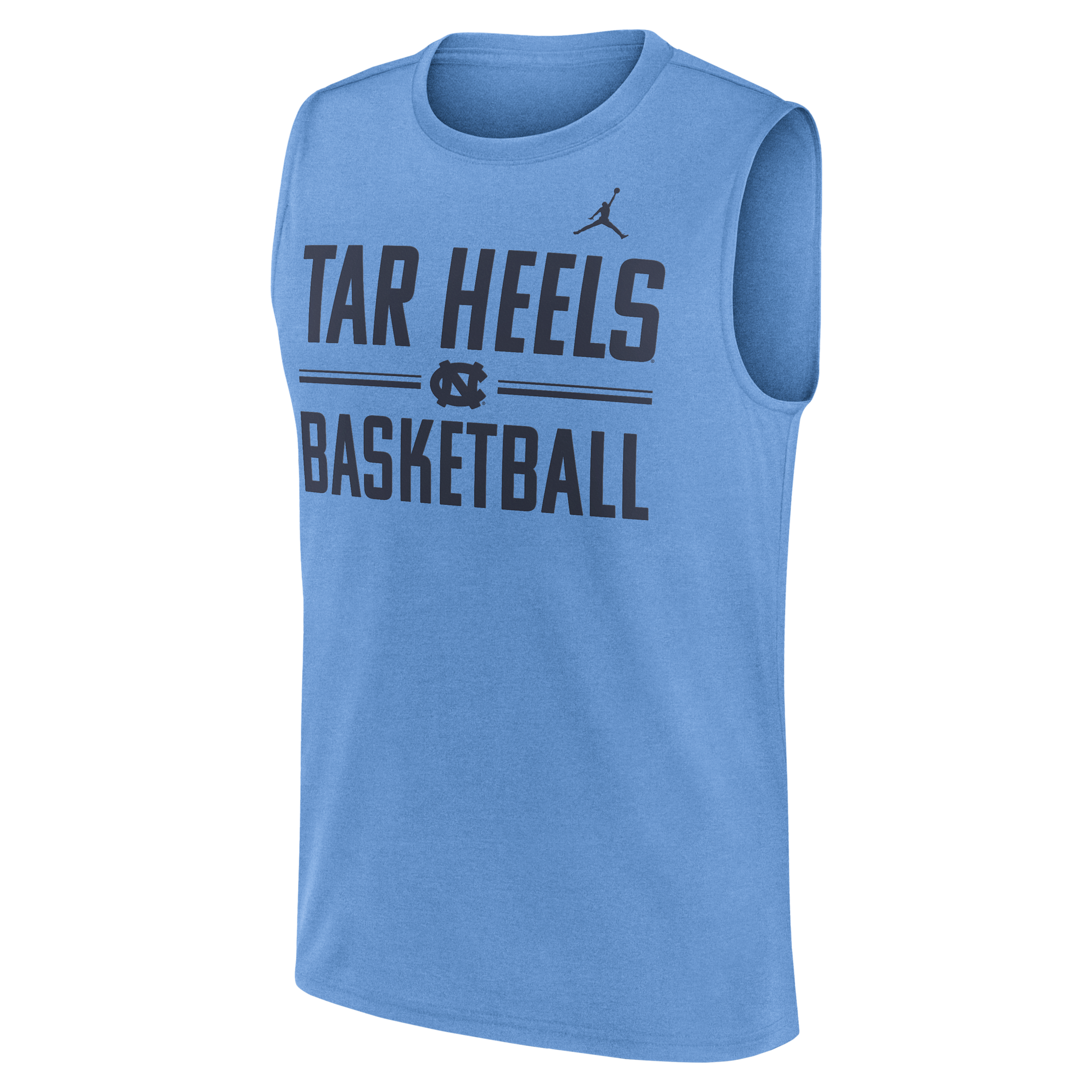 Men's North Carolina Courtside Jordan Brand Dri-FIT College Sleeveless T-Shirt in Blue | 0JYJ4EYNCN-4CE