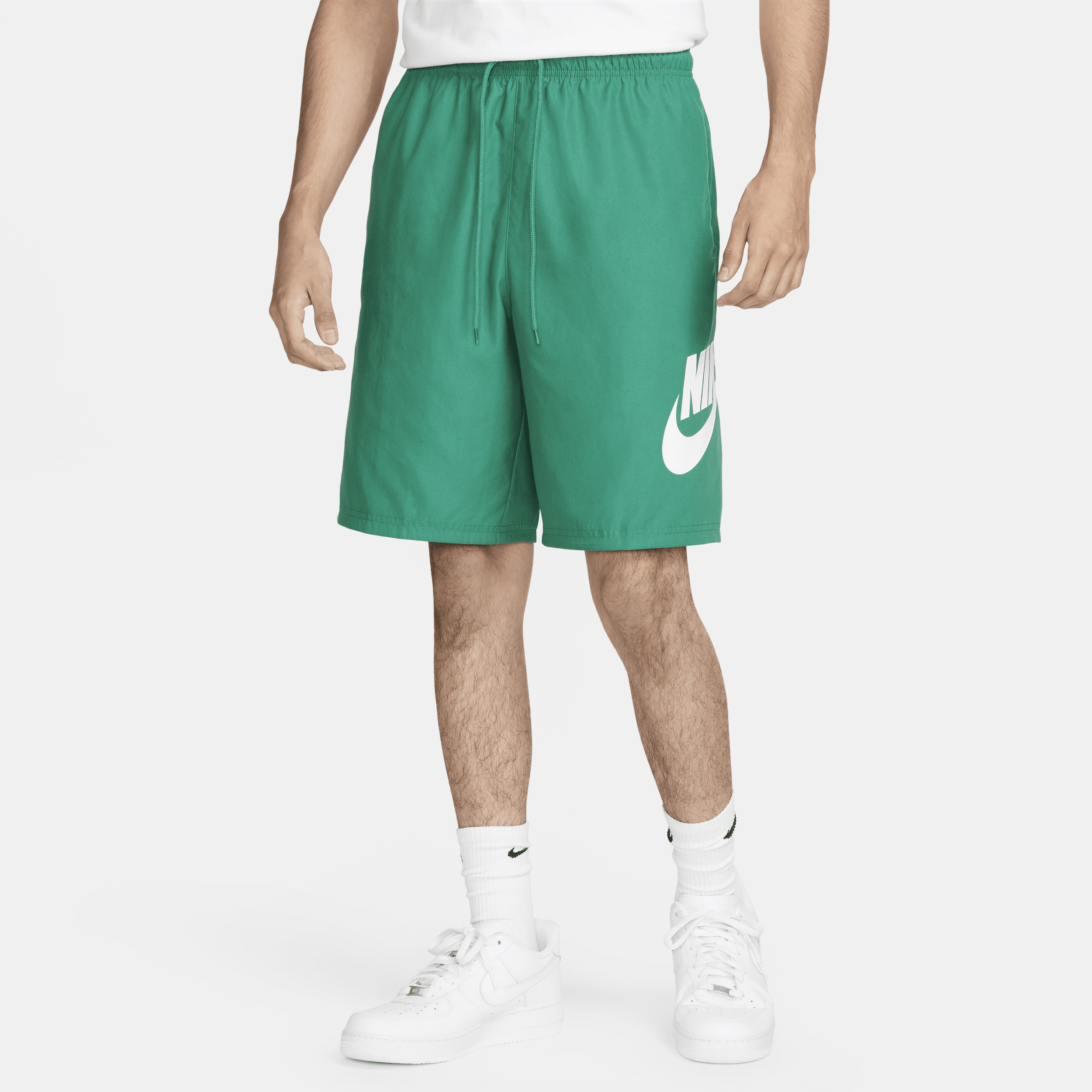 Shop Nike Men's Club Woven Shorts In Green