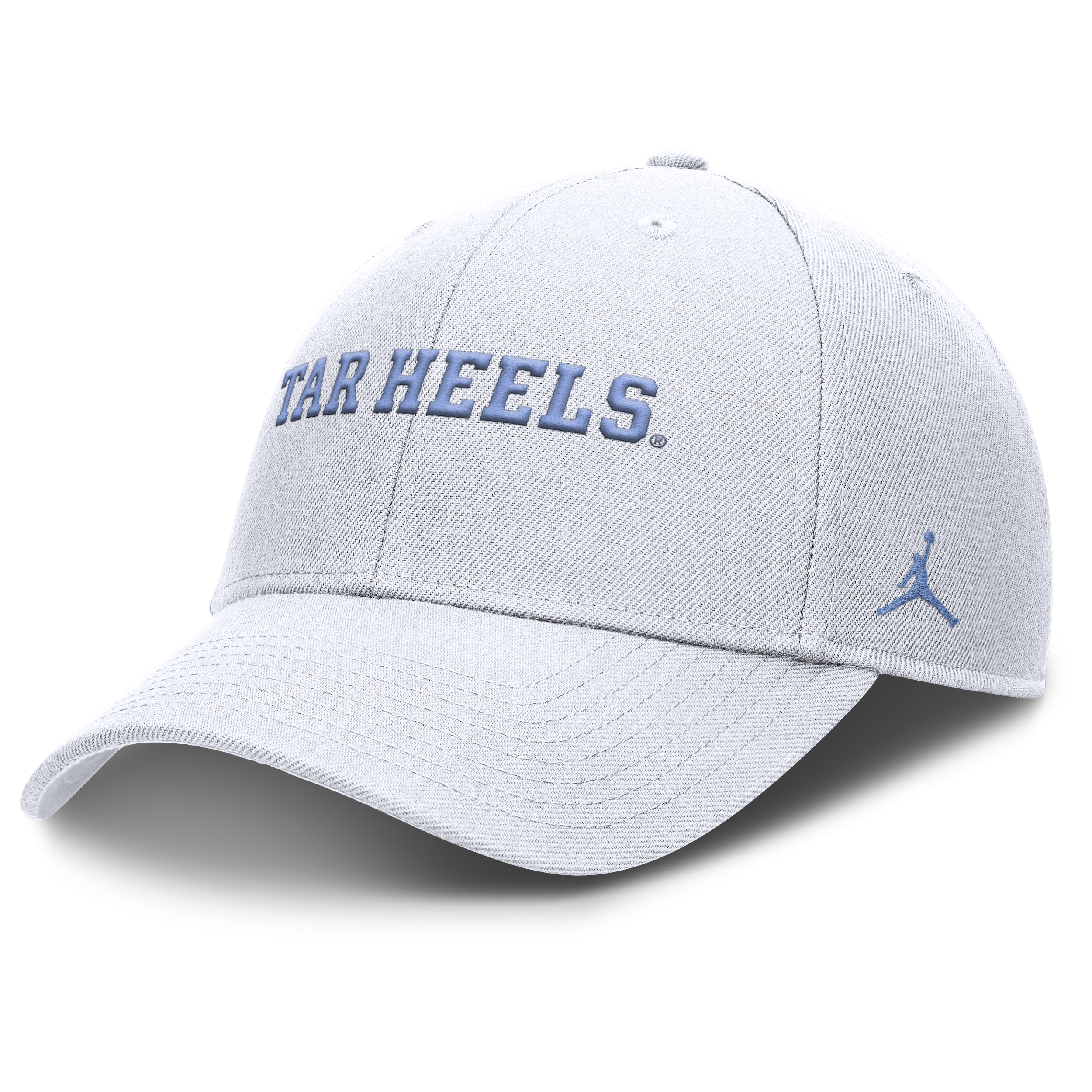 Jordan Men's White North Carolina Tar Heels 2025 On-field Rise Performance Adjustable Hat In Gray