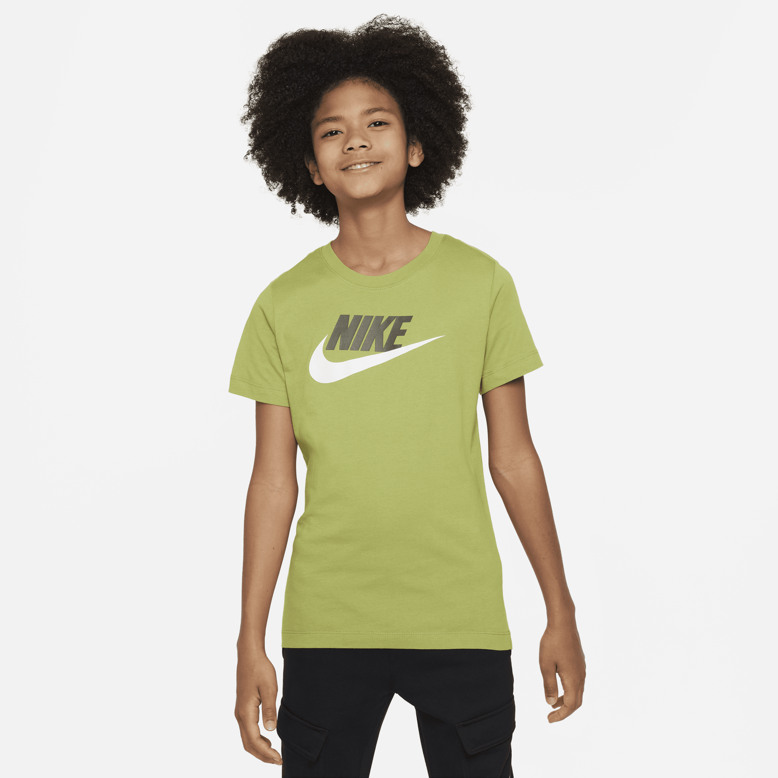 Nike Sportswear Big Kids' Cotton T-shirt In Green
