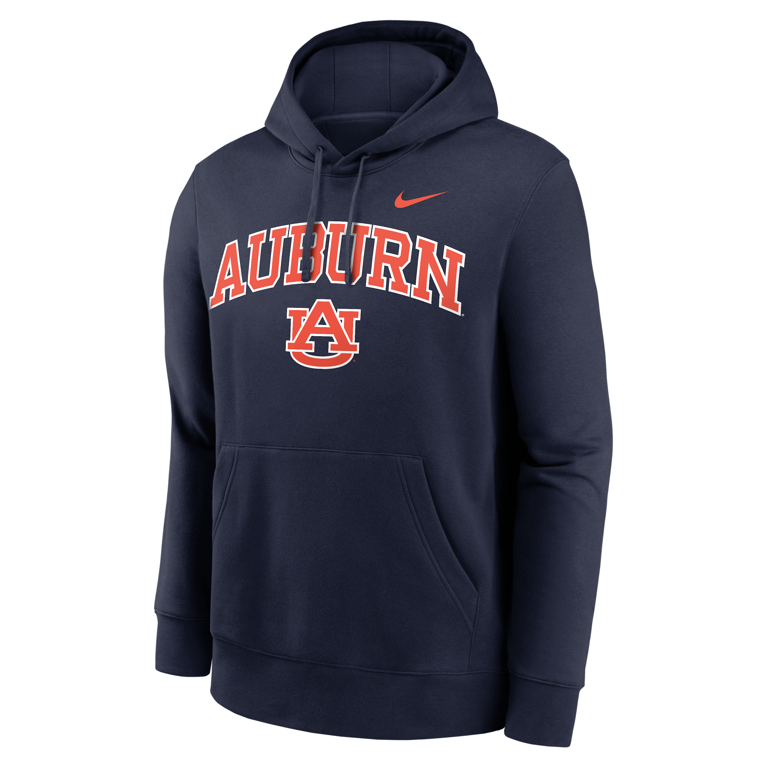 Nike Navy Auburn Tigers Club Fleece Arch Pullover Hoodie In Blue
