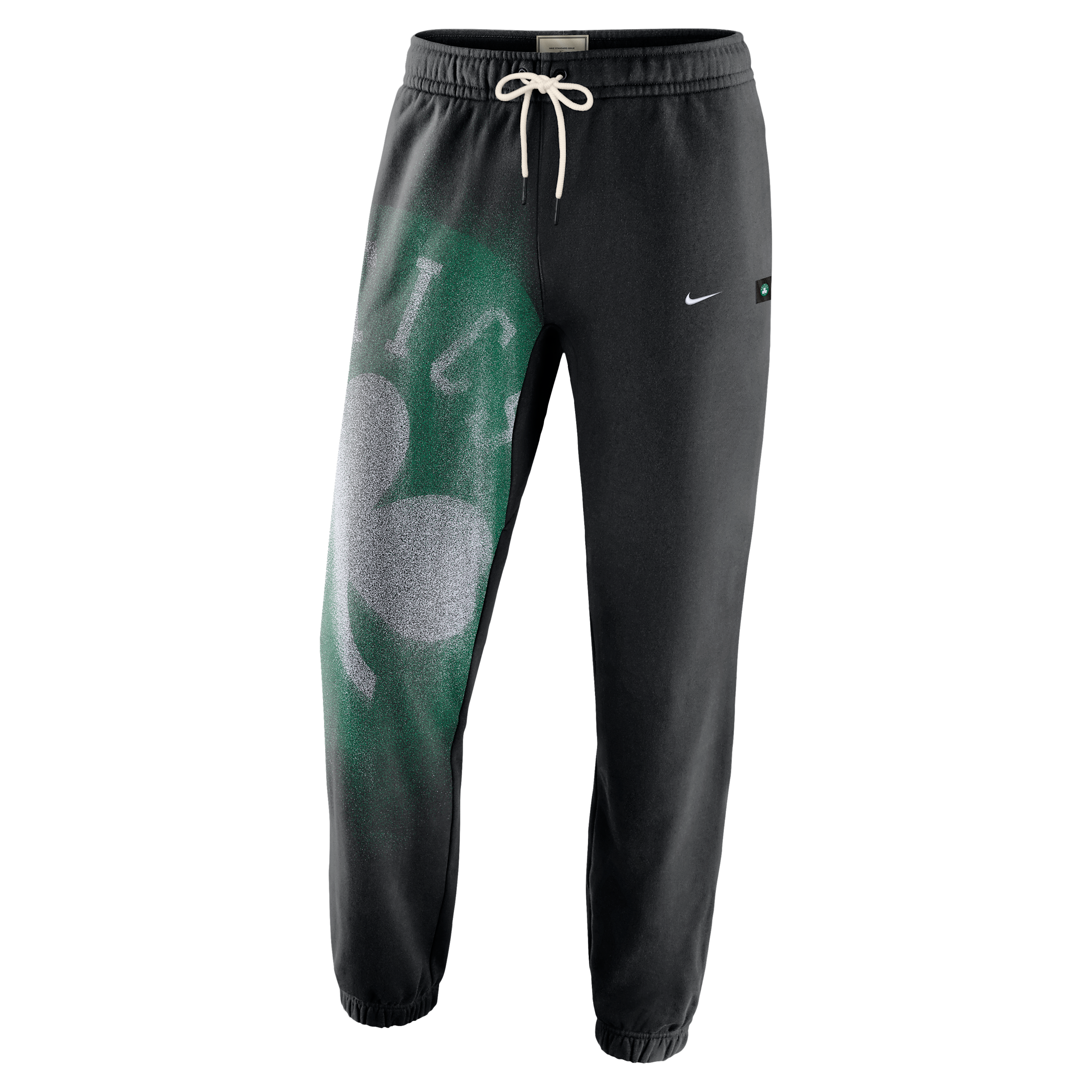 Nike Men's Boston Celtics Standard Issue Fleece Basketball Pants in Black | IQ1459-010
