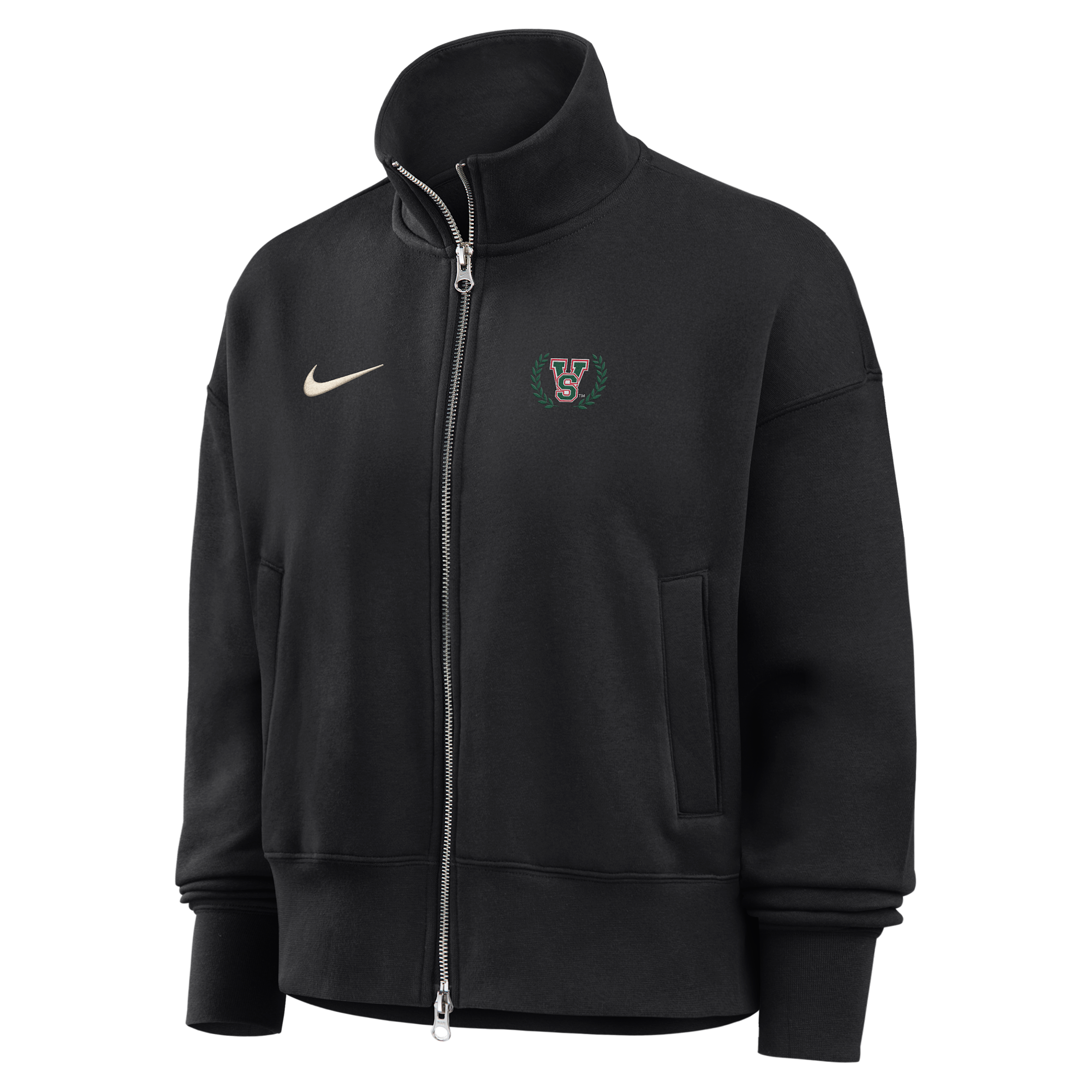 Nike Women's College (Mississippi Valley State University) Nike Women's Phoenix Fleece Track Jacket in Black | ZW052NMVSU26-BLK