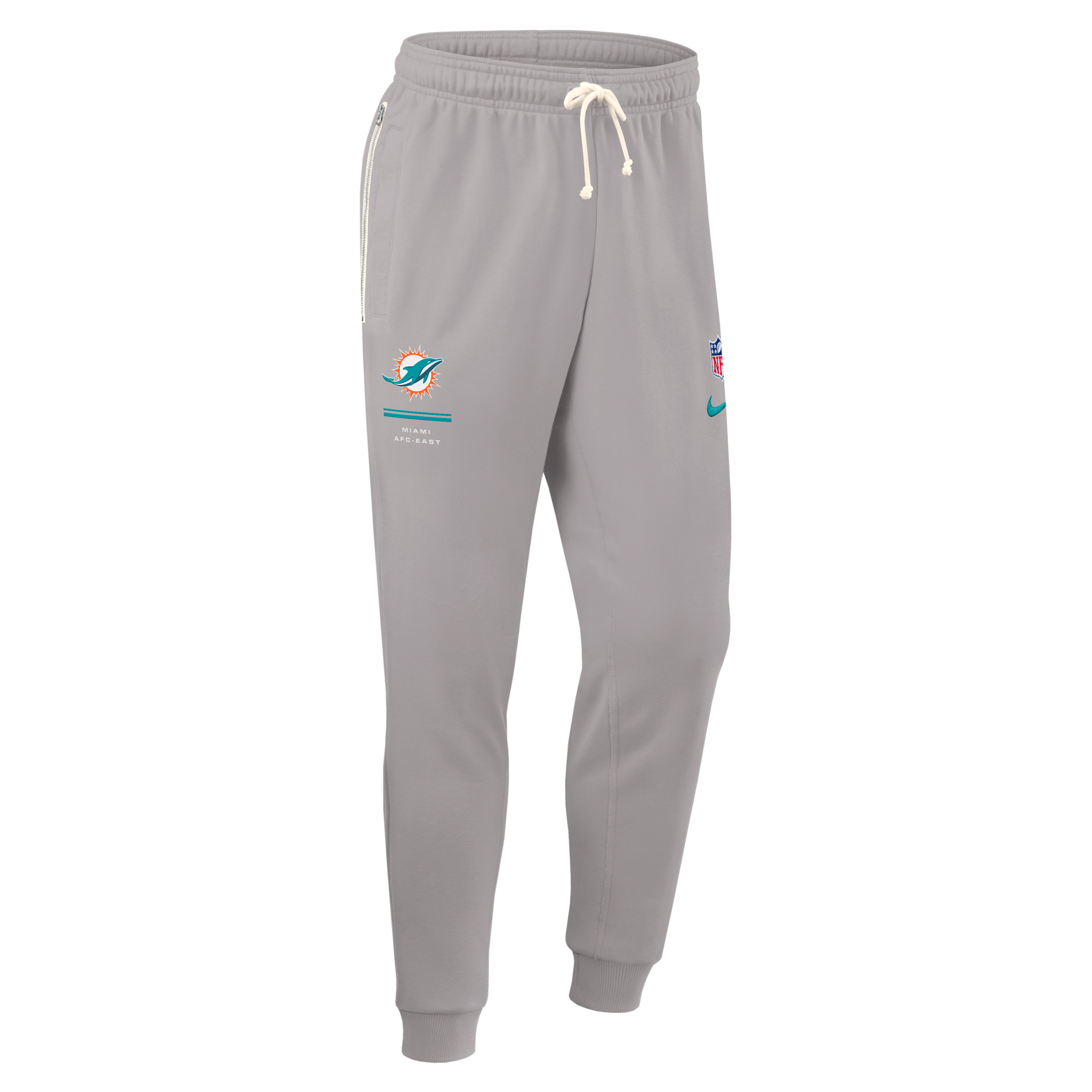 Miami Dolphins Sideline Standard Issue Nike Men's Dri-FIT NFL Taper Pants in Grey | 03B009T9P-HBY