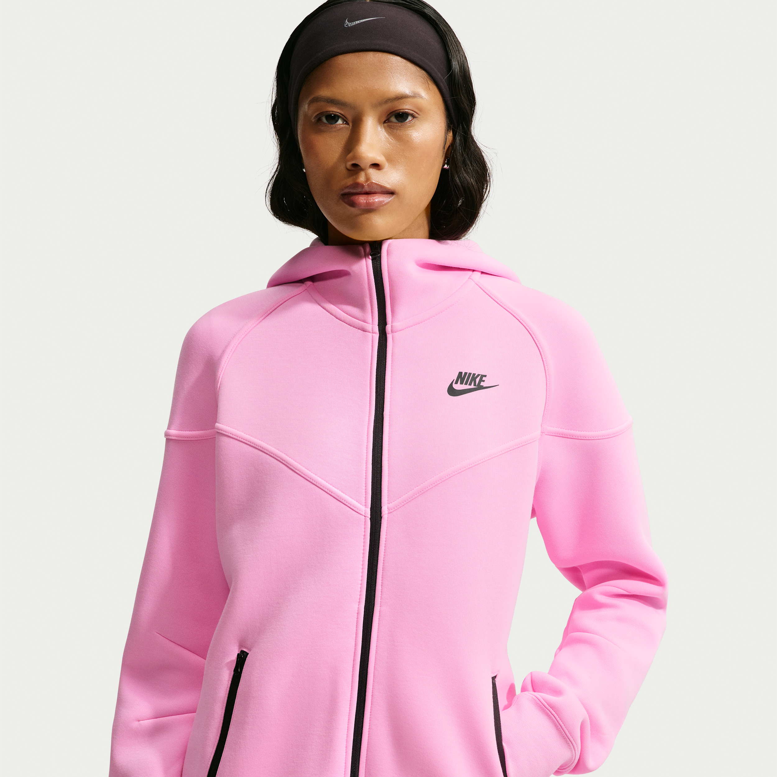 Women's Nike Sportswear Tech Fleece Windrunner Full-Zip Hoodie in Pink | FB8338-621
