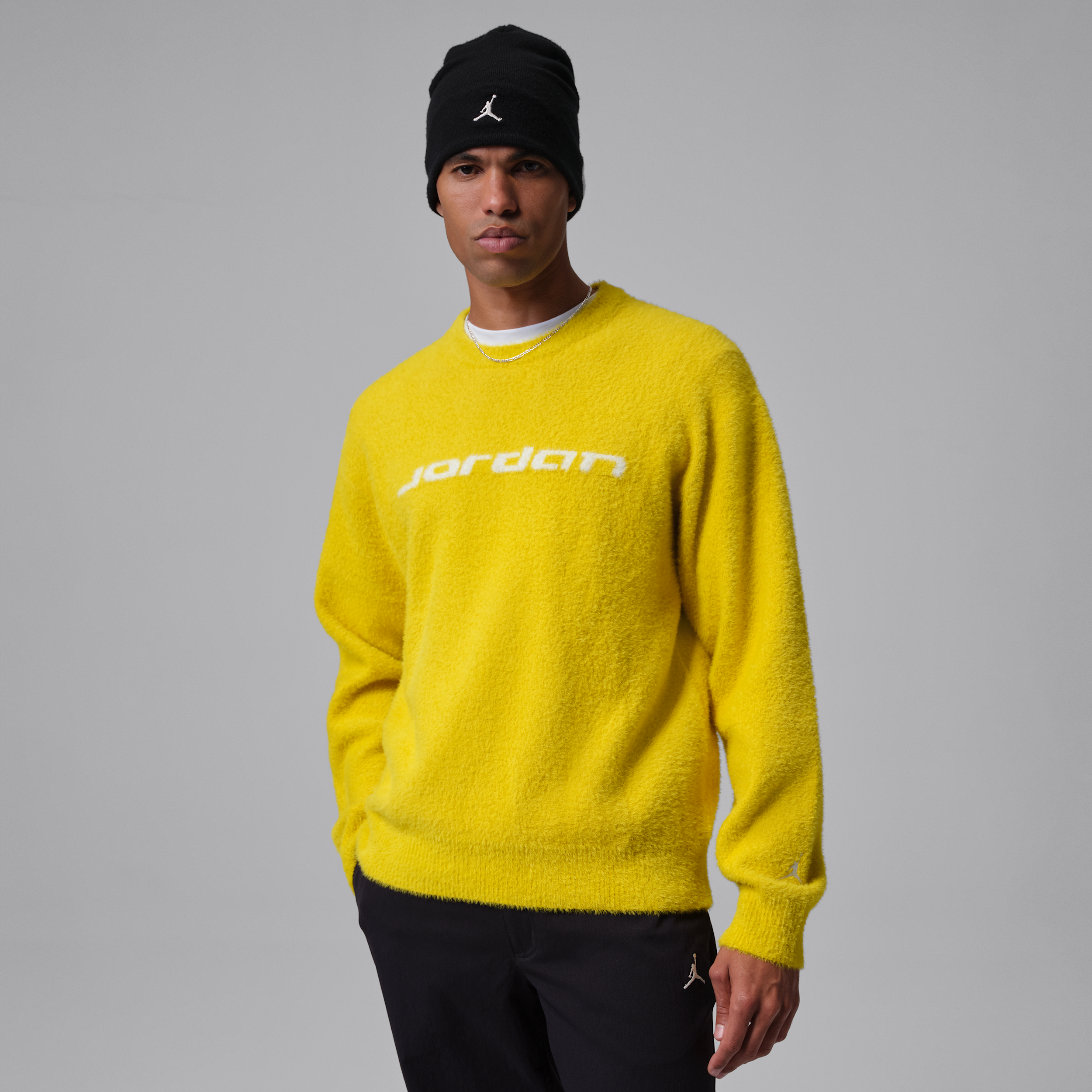 Men's Jordan Flight Mohair Sweater in Yellow | IF1827-726