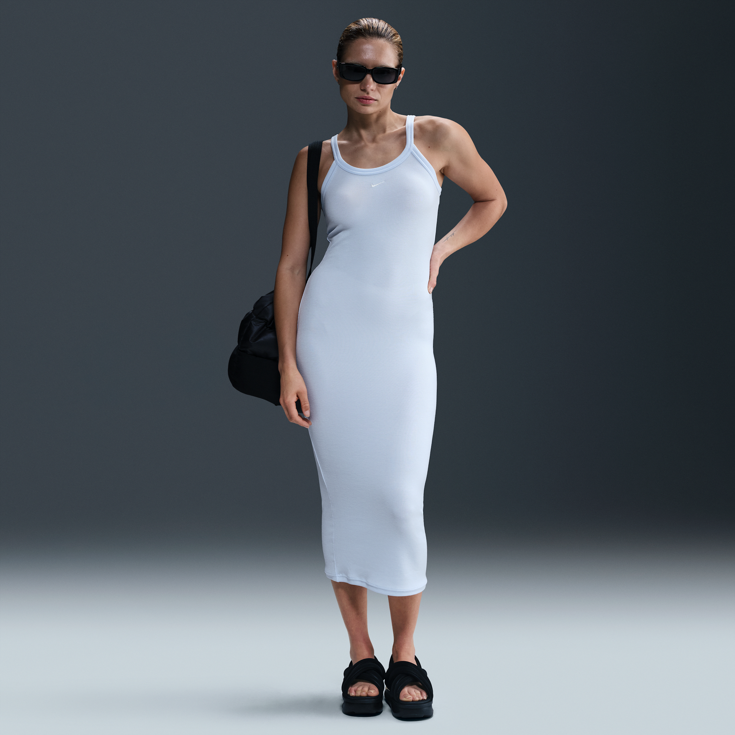 Nike Women's Sportswear Chill Knit Tight Mini-rib Tank Top Dress