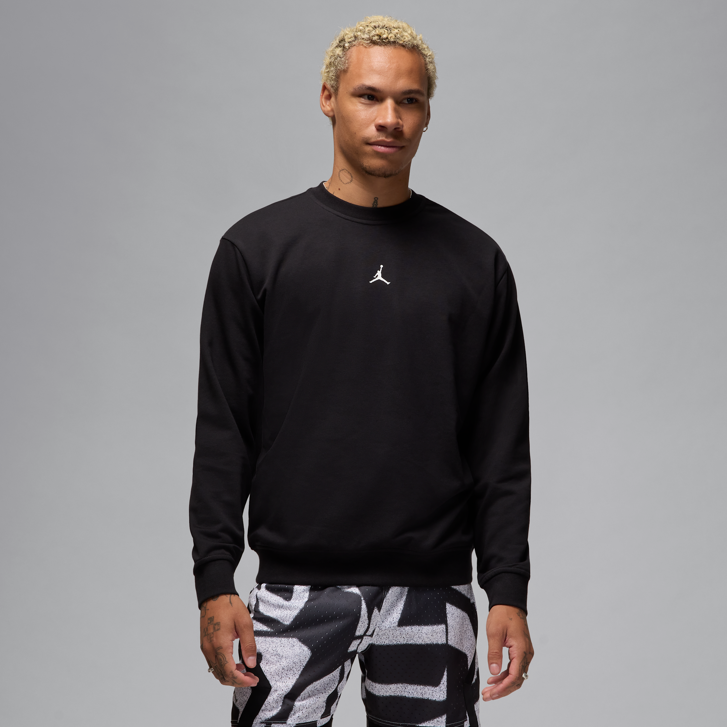 Jordan Men's  Sport Crossover Dri-fit Crew-neck Sweatshirt In Black
