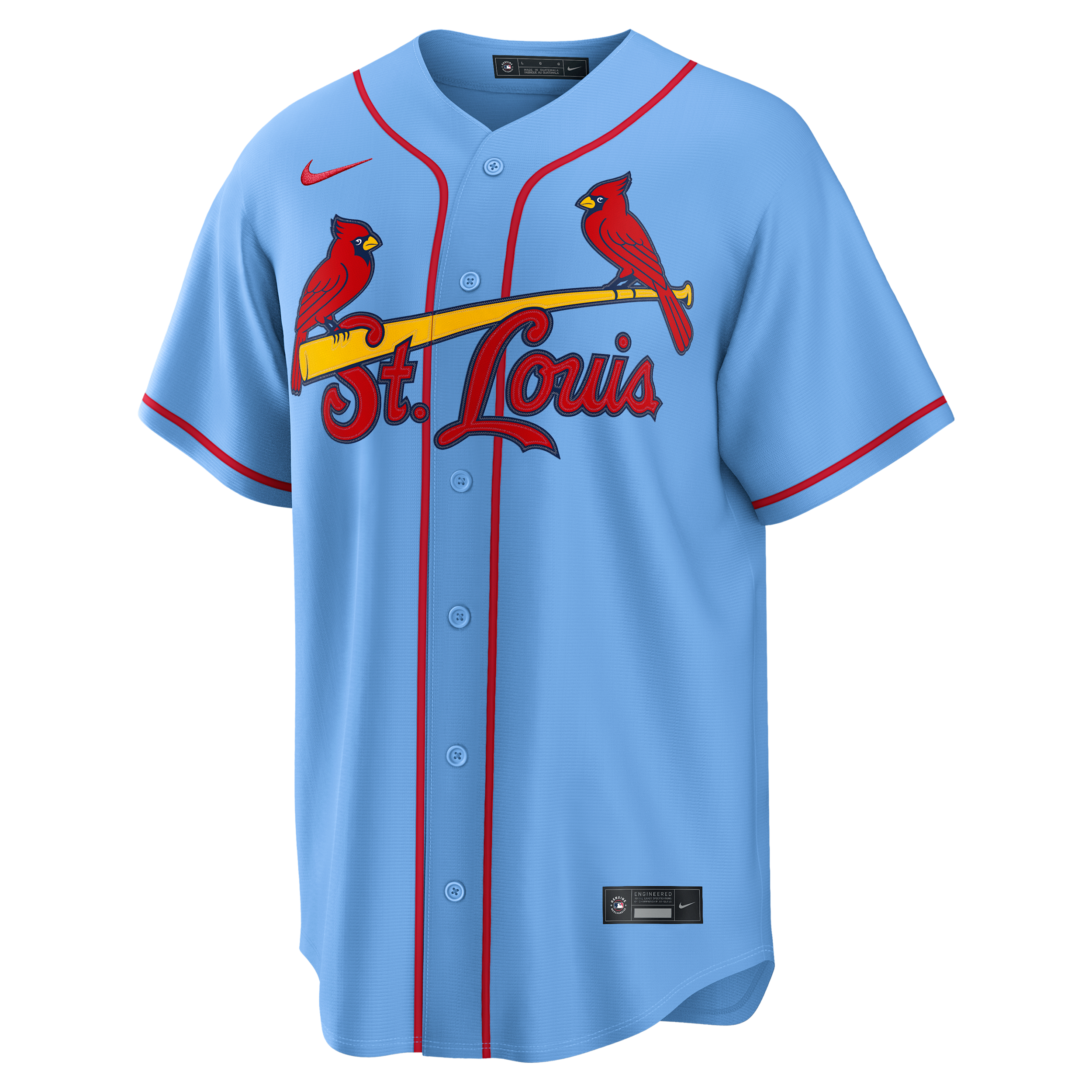 Nike Men's Light Blue St. Louis Cardinals Alternate Replica Jersey - Light Blue
