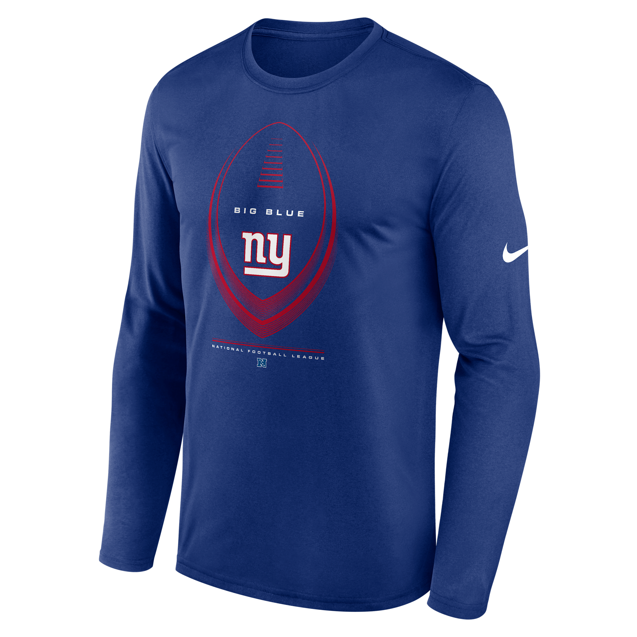 New York Giants Legend Icon Nike Men's Dri-FIT NFL Long-Sleeve T-Shirt in Blue | NKHT4EW8I-NDB