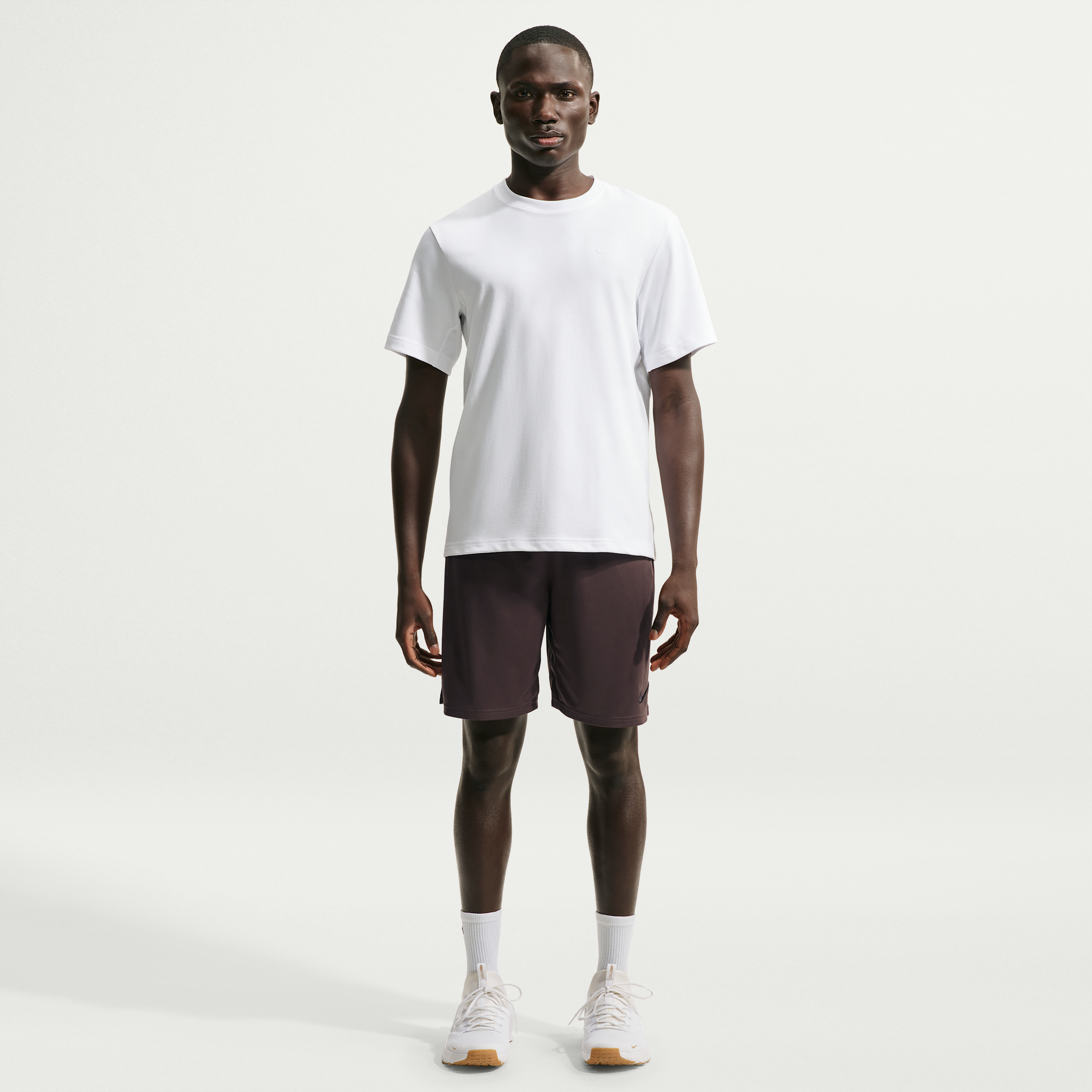 Nike Men's Dri-FIT 8" Knit Training Shorts in Brown | DD1887-237
