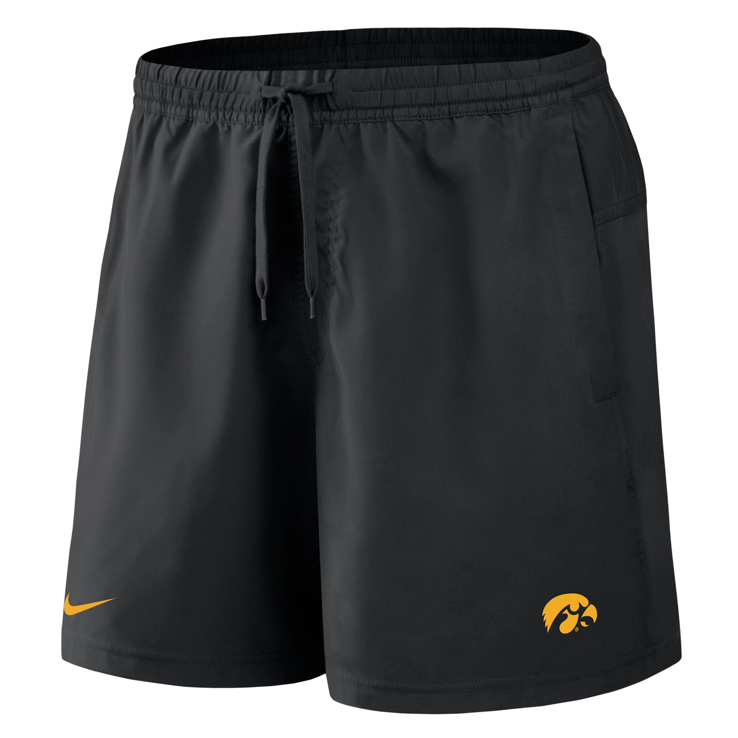 Iowa Primetime Primary Logo Nike Men's Dri-FIT College Form Shorts in Black | 045T00AIA-8DV