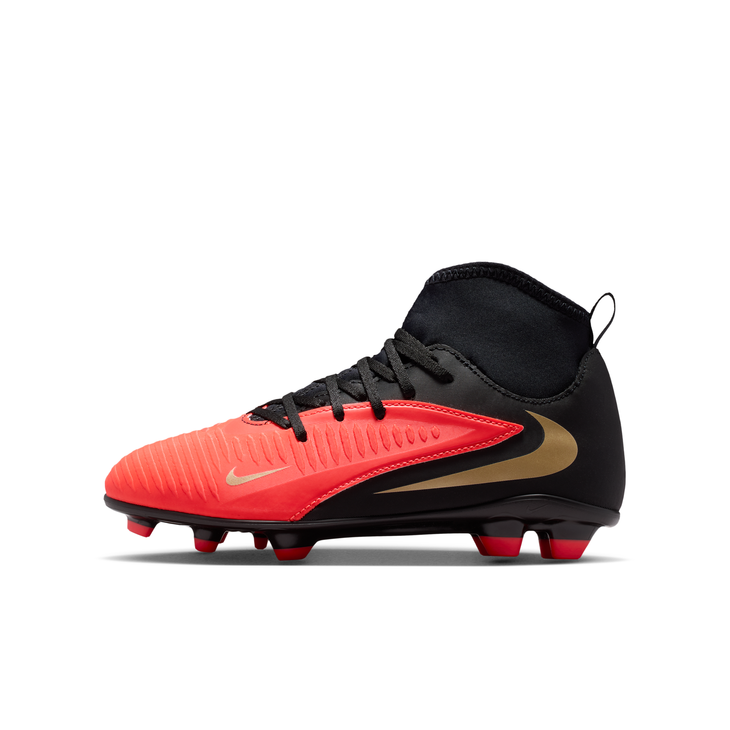 Nike Jr. Phantom 6 High Club Big Kids' Multi-Ground Soccer Cleats in Red | HQ2022-600