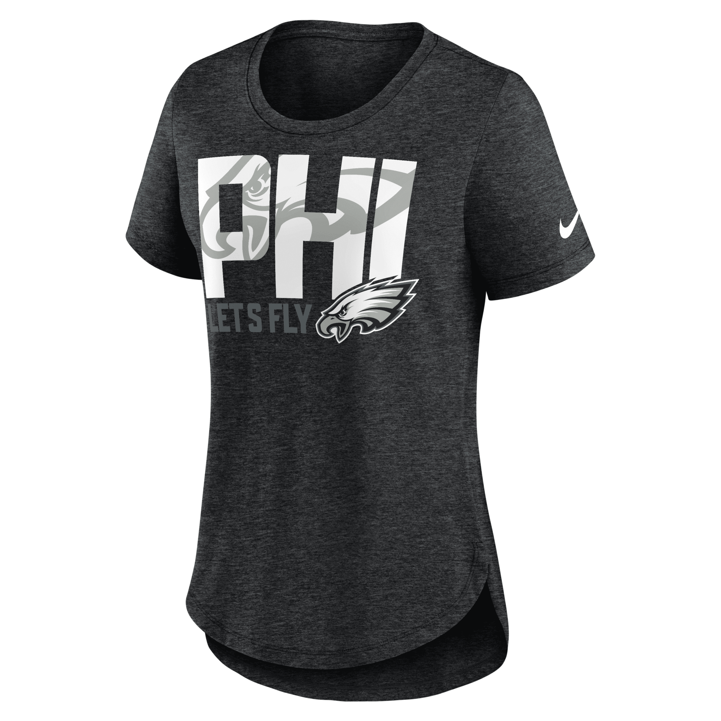 Long printed T-shirt - Dark grey/Philadelphia Eagles - Ladies