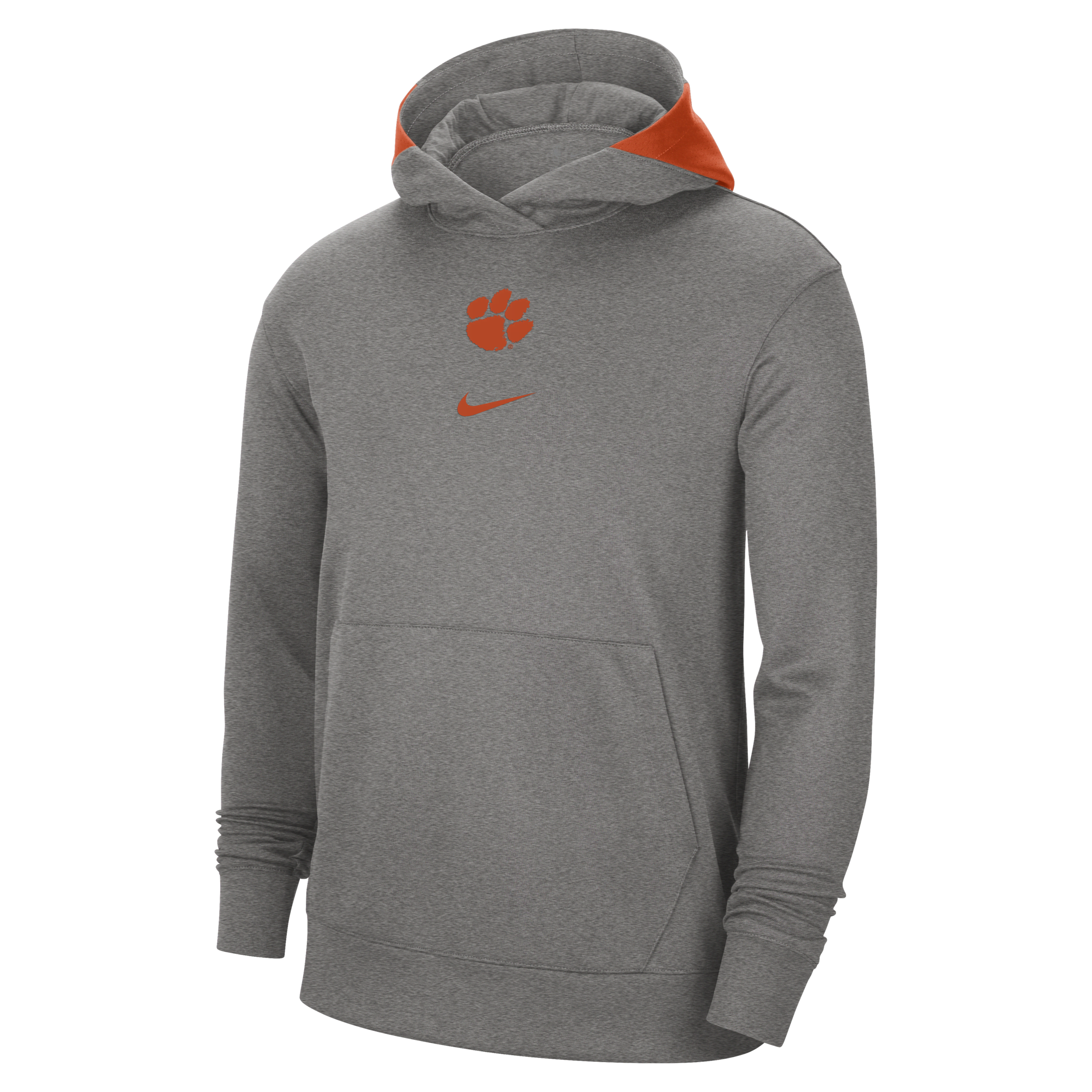 Shop Nike Men's College Dri-fit Spotlight (clemson) Hoodie In Grey
