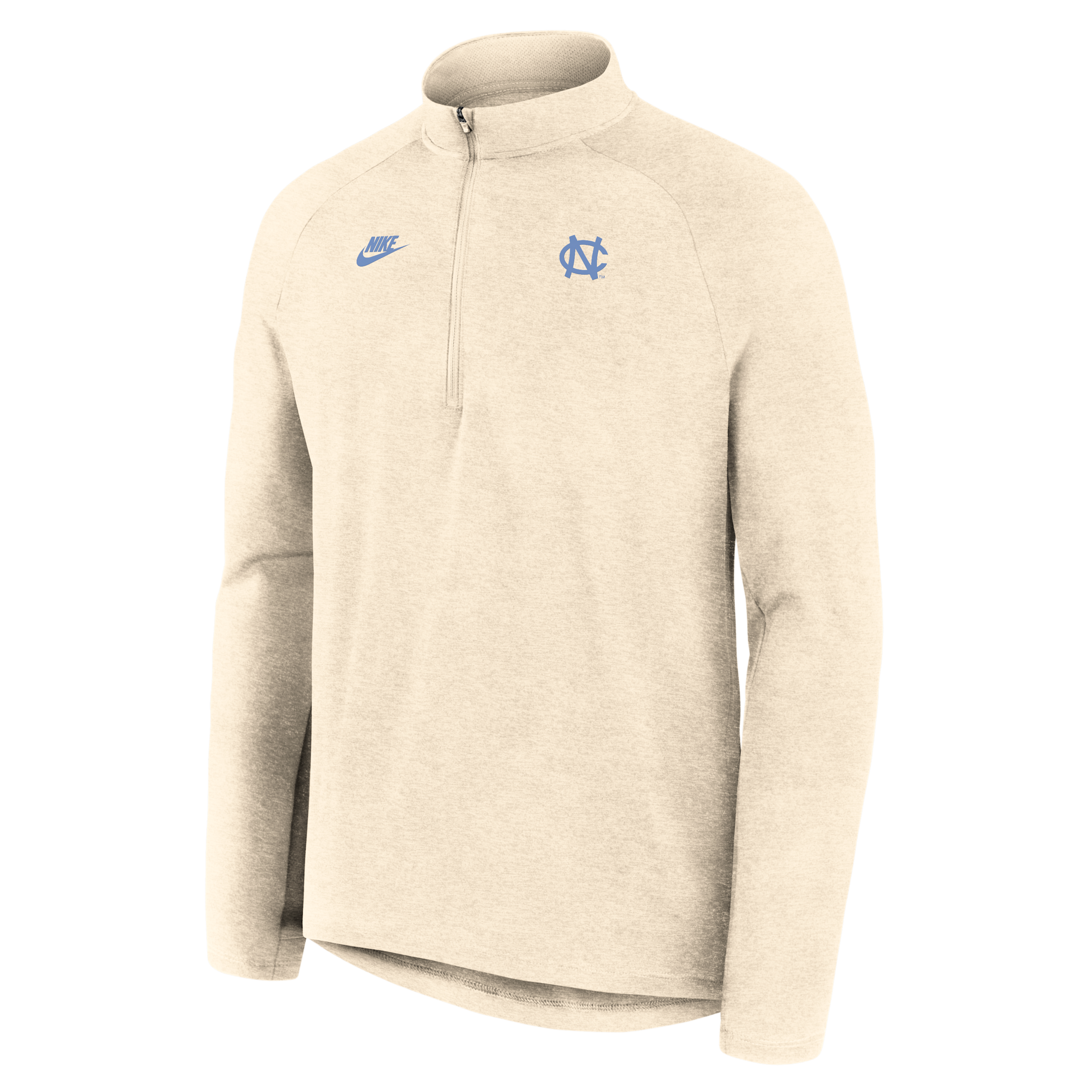 North Carolina Legacy Stride Nike Men's Dri-FIT College 1/2-Zip Long-Sleeve Top in White | 04V115ANCV-5T9