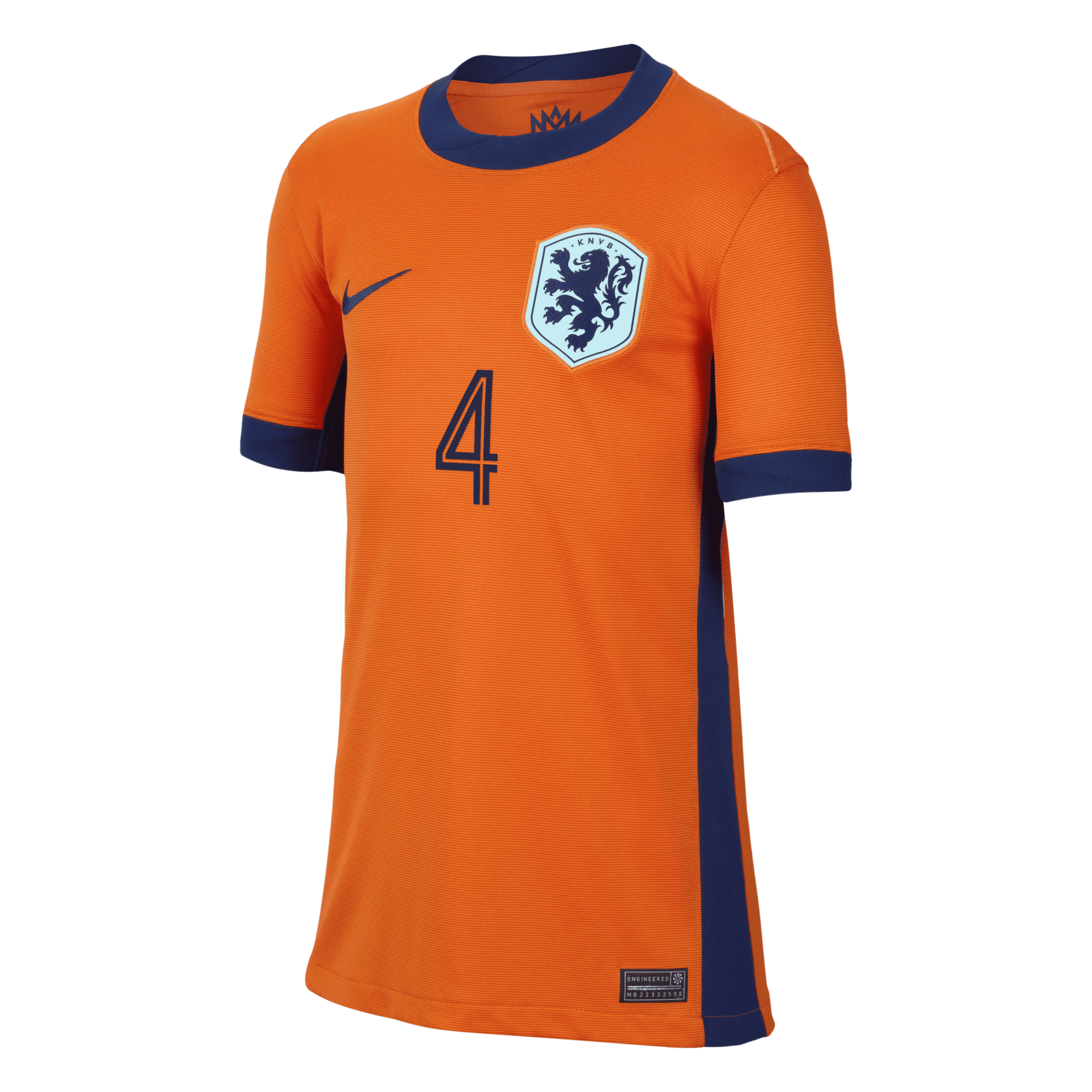 Shop Nike Virgil Van Dijk Netherlands National Team 2024 Stadium Home Big Kids'  Dri-fit Soccer Jersey In Orange