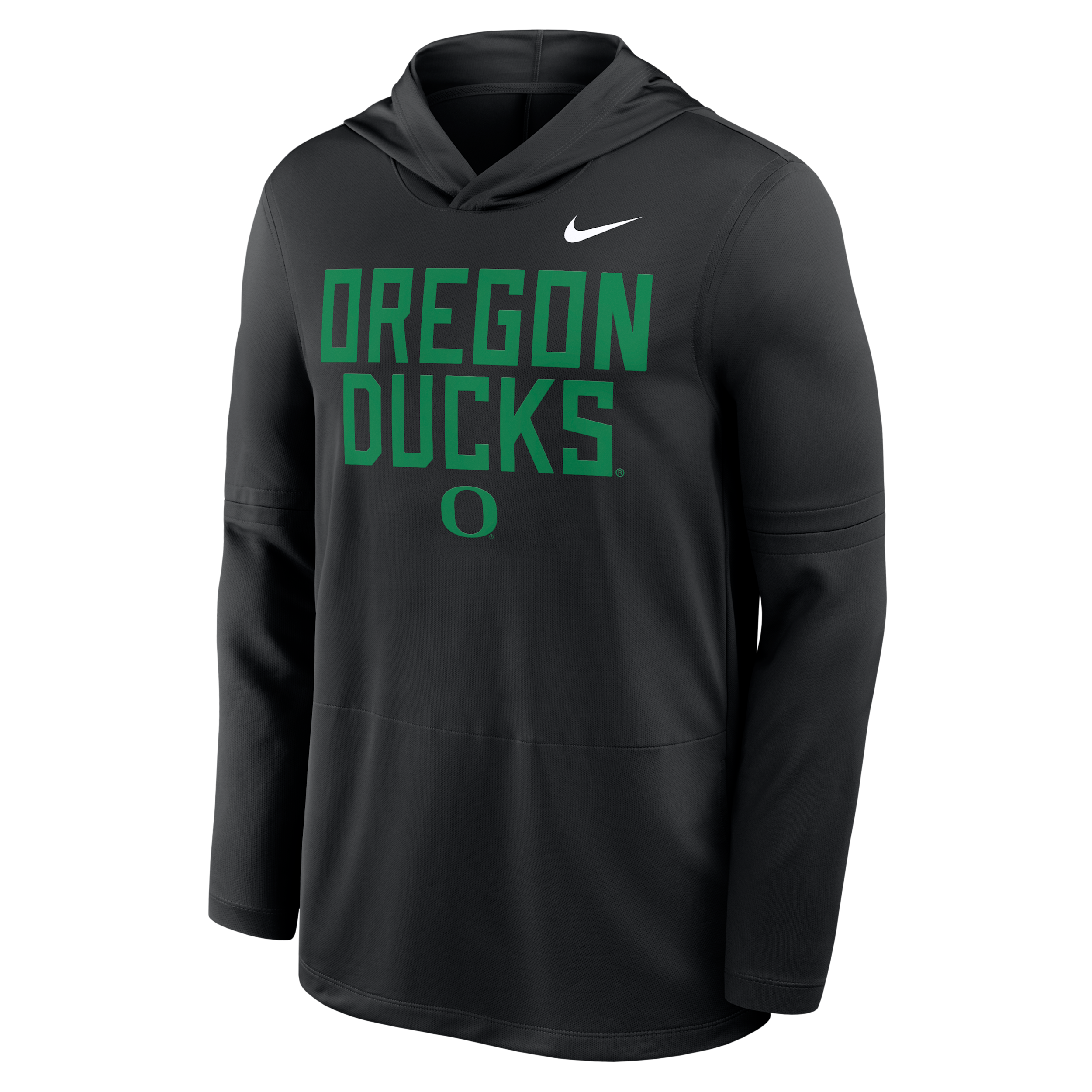 Nike Black Oregon Ducks 2025 Sideline Performance Long Sleeve Hoodie T-shirt In Black