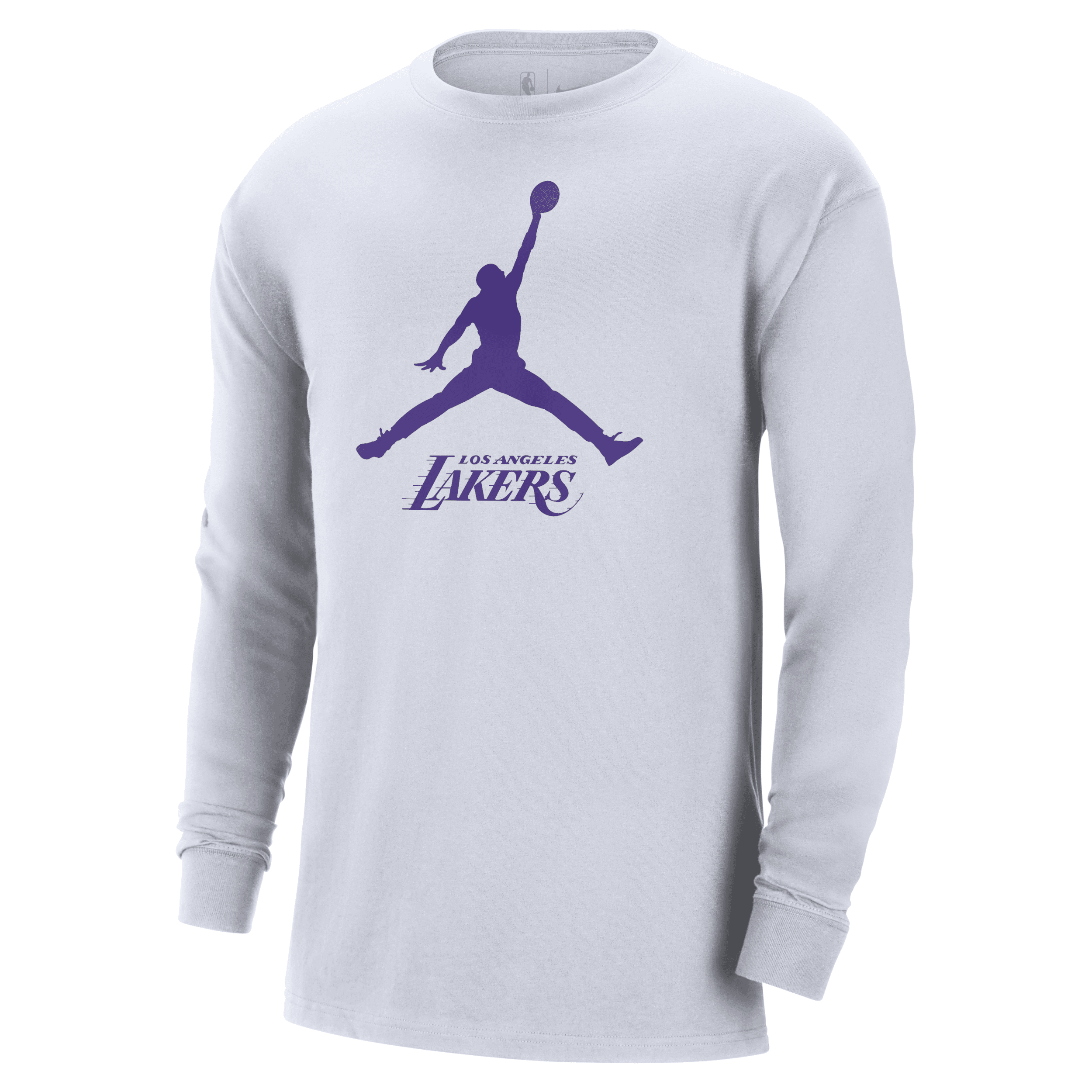 Jordan Men's Los Angeles Lakers Essential  Nba Long-sleeve T-shirt In White