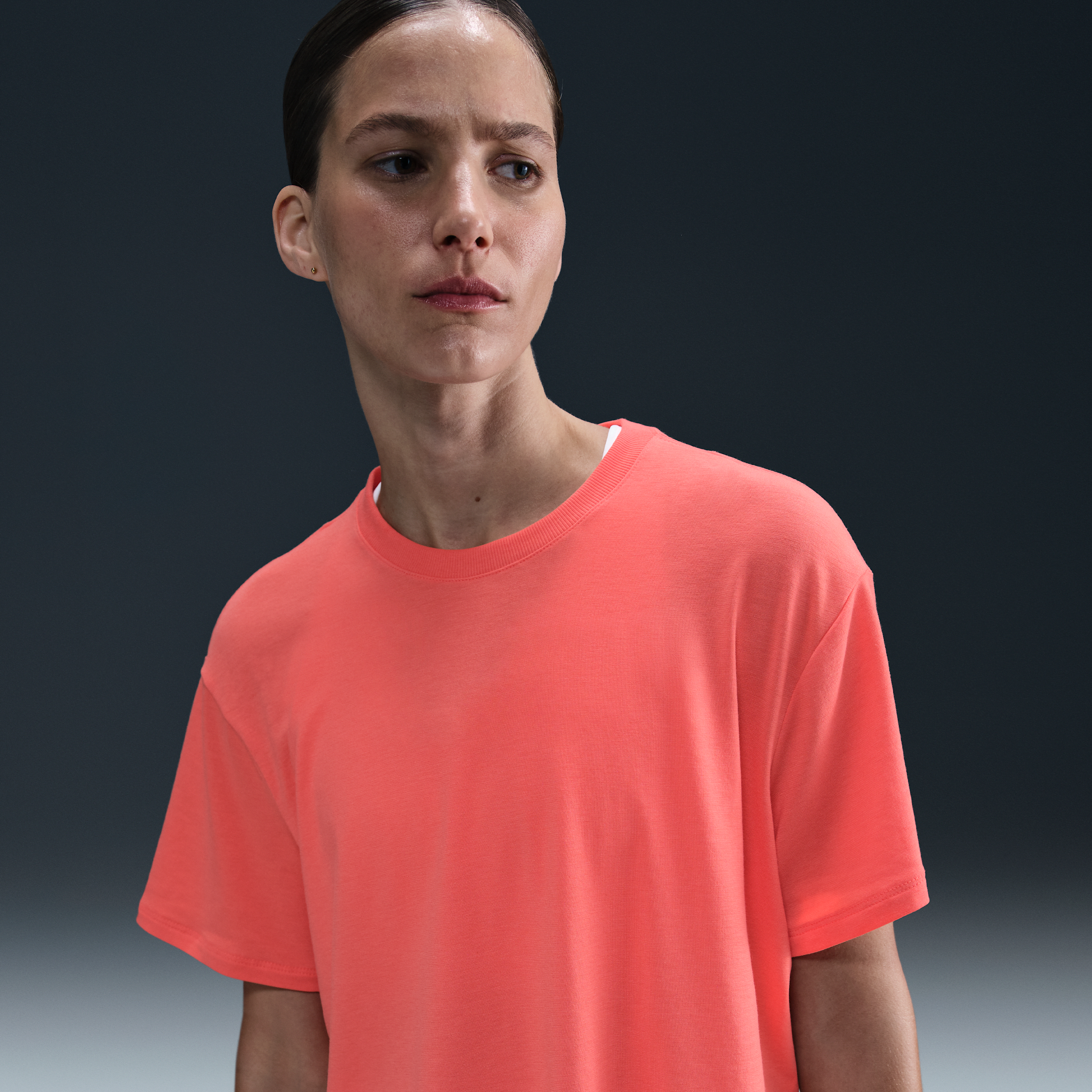 Nike Women's One Relaxed Dri-fit Cropped Short-sleeve Top In Orange