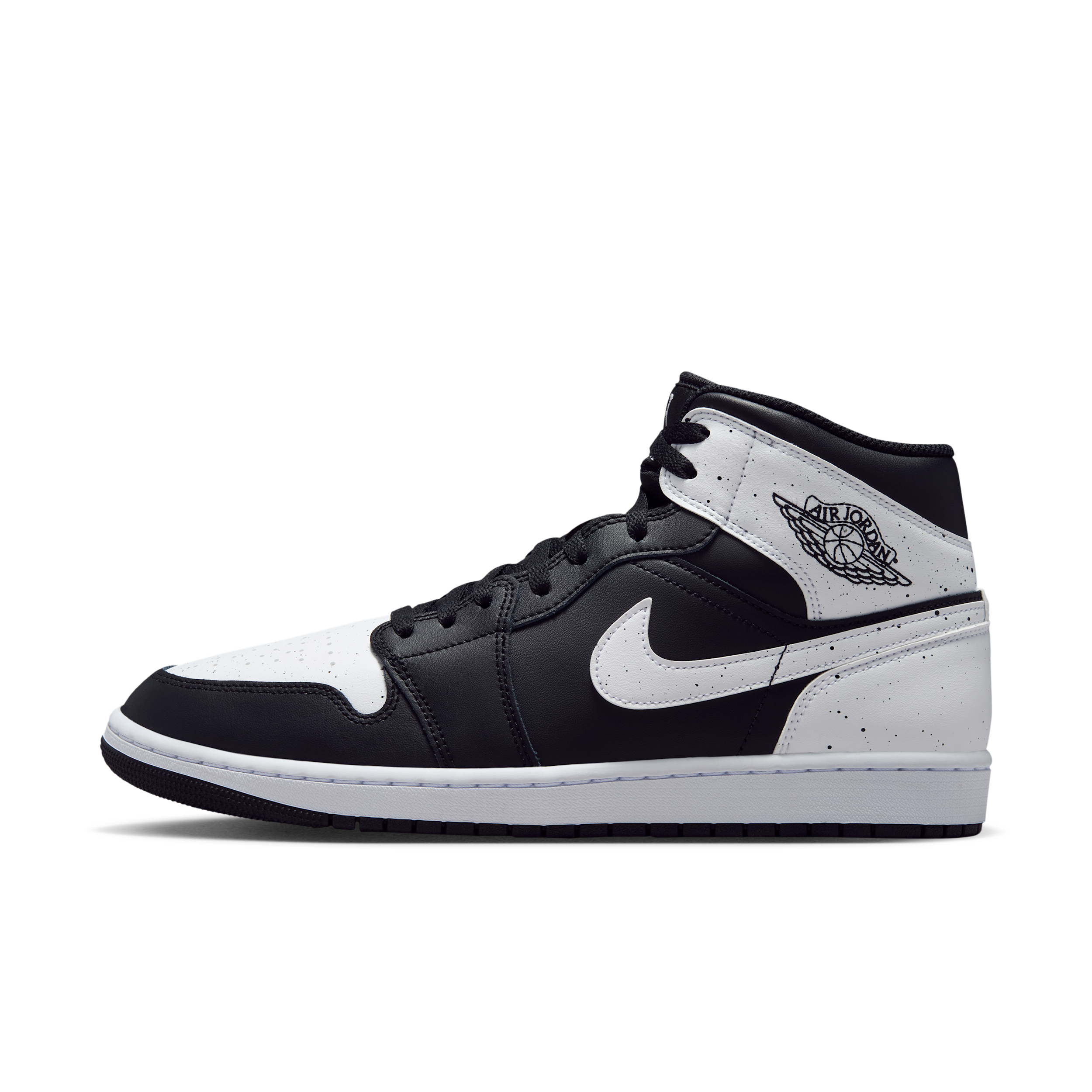 Jordan Mens AJ 1 Mid SE - Basketball Shoes - Black / White / Black Size 8.5