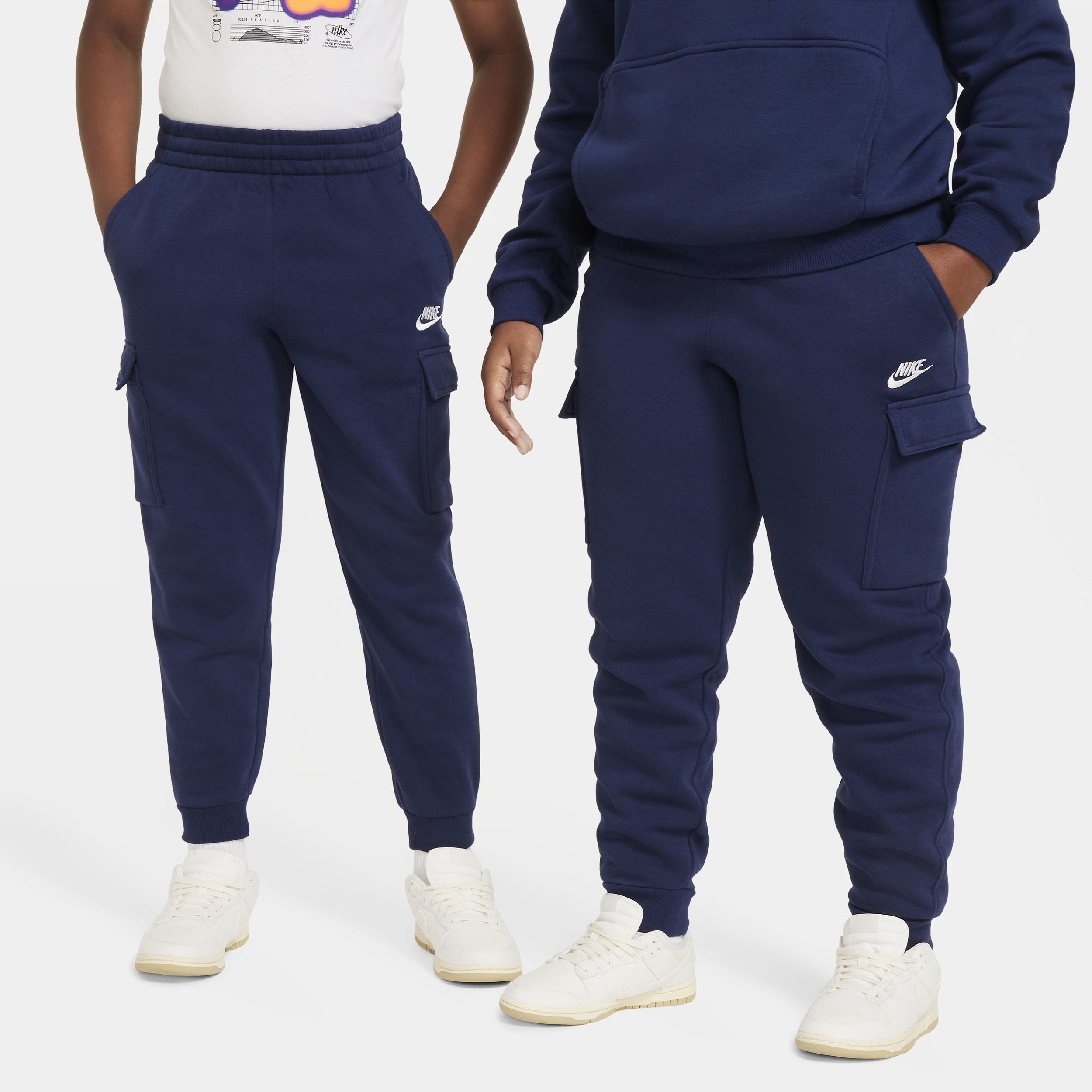 Nike Sportswear Club Fleece Big Kids' Cargo Pants (extended Size) In Blue