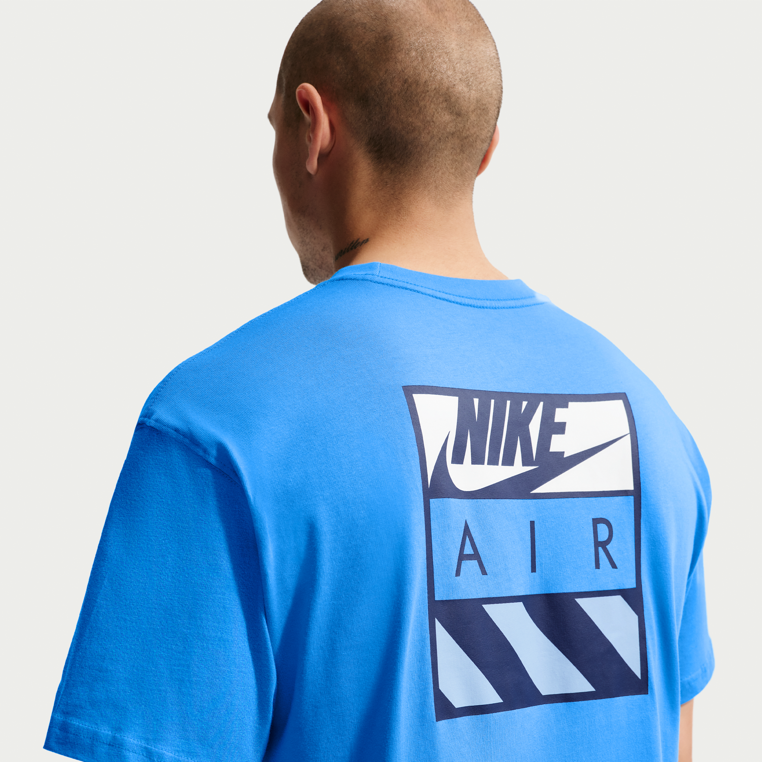 Nike Men's Air T-Shirt in Light Photo Blue/Psychic Blue Size: Small