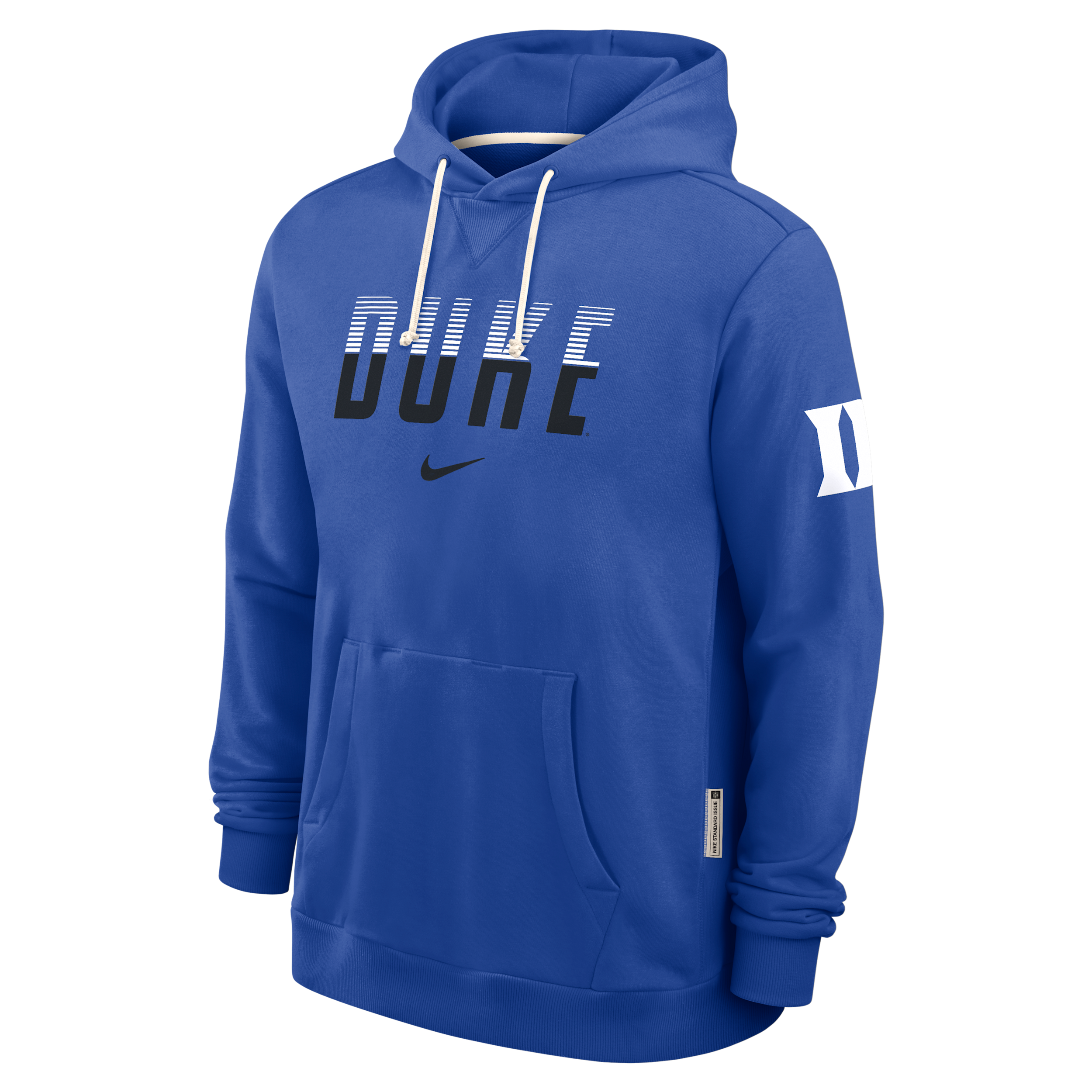 Duke Sideline Standard Issue Nike Men's Dri-FIT College Pullover Hoodie in Blue | 03AZ4EVDU-8DF