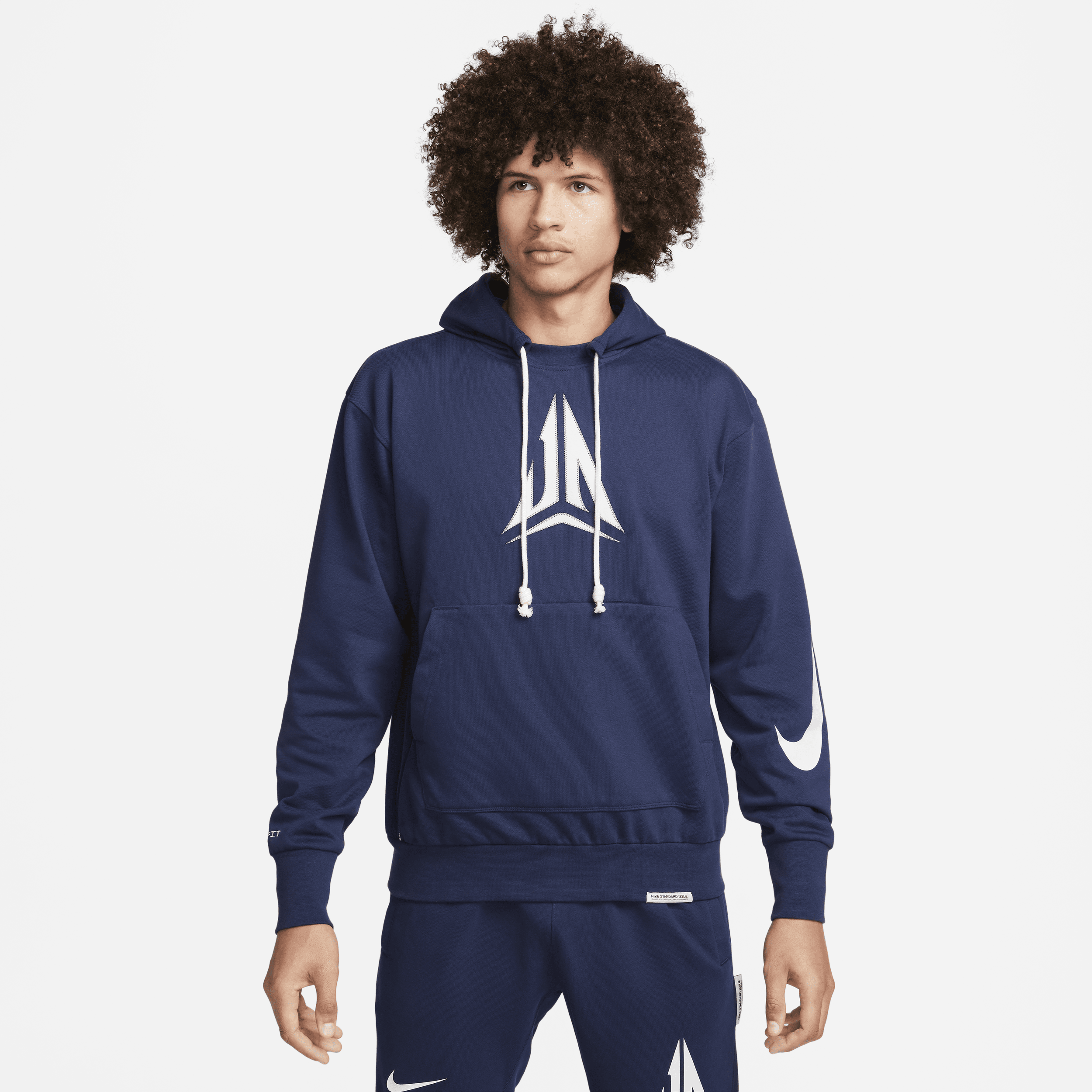 Nike Men's Ja Standard Issue Dri-fit Pullover Basketball Hoodie In Blue