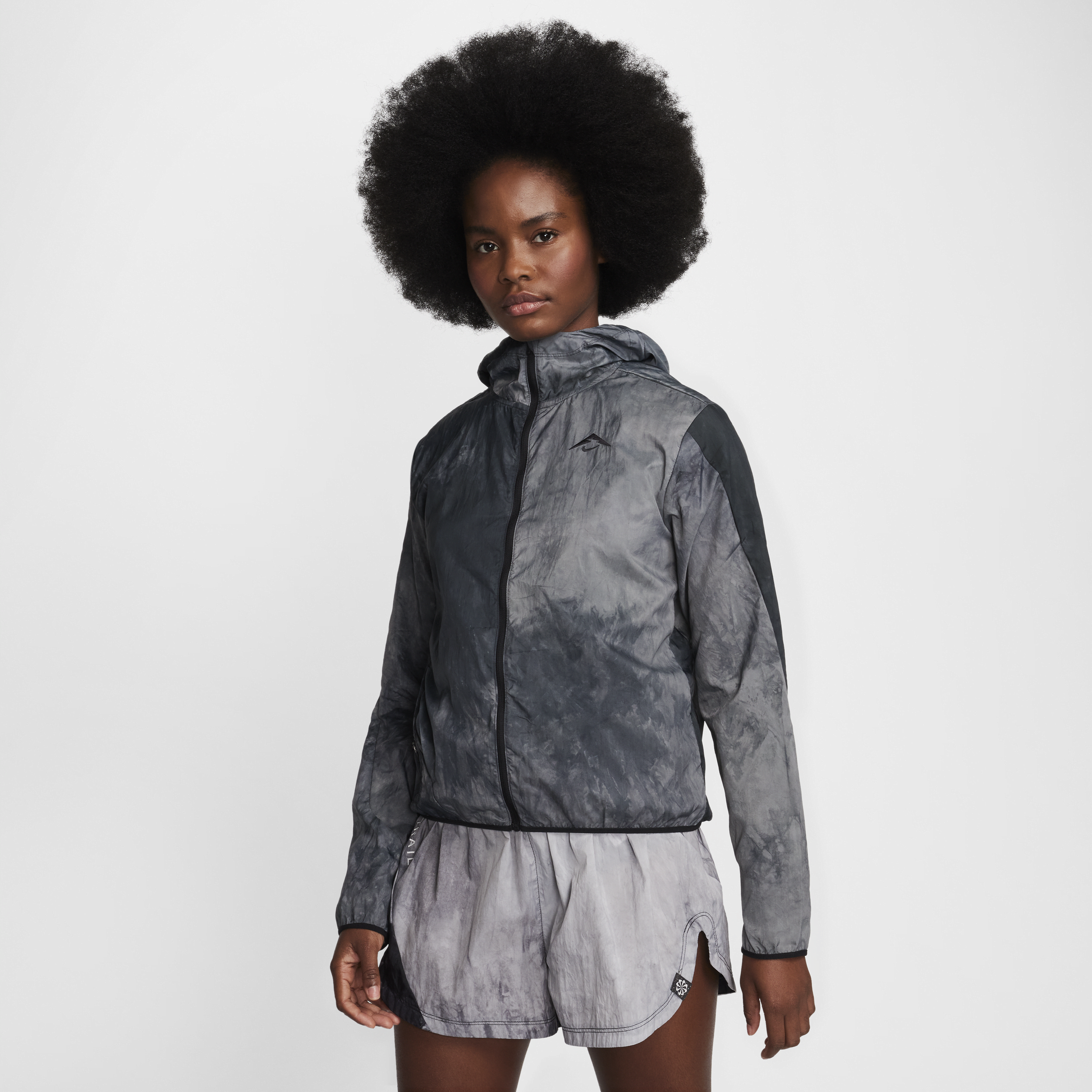 Shop Nike Women's Trail Repel Running Jacket In Black
