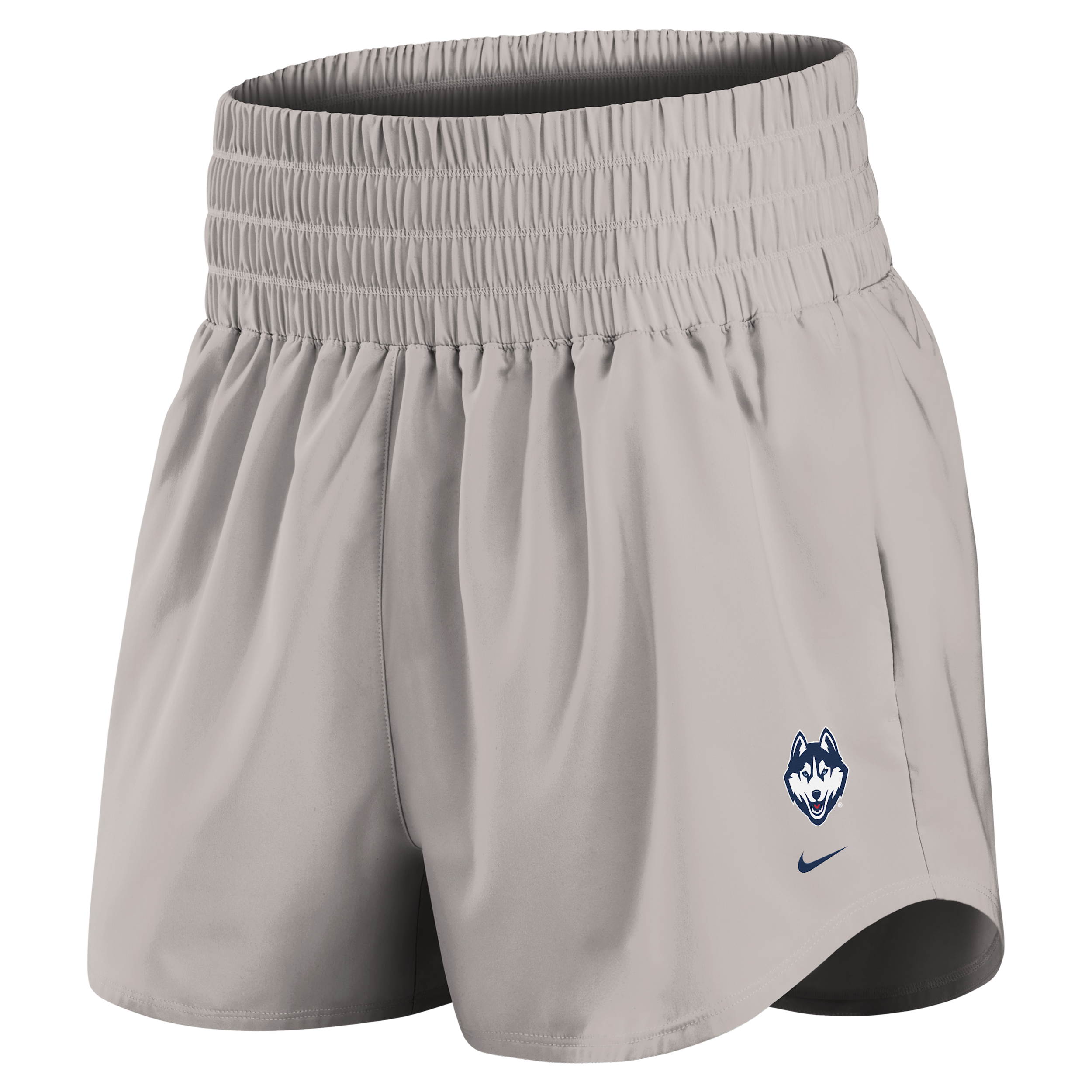 UConn Primary Logo One Nike Women's Dri-FIT College Shorts in Grey | IM0114-014